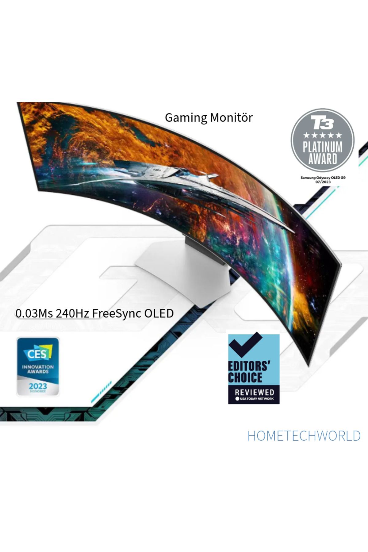 Samsung Odyssey G9 49" 0.03 ms OLED Dual QHD Curved 240 Hz Oyuncu Monitörü