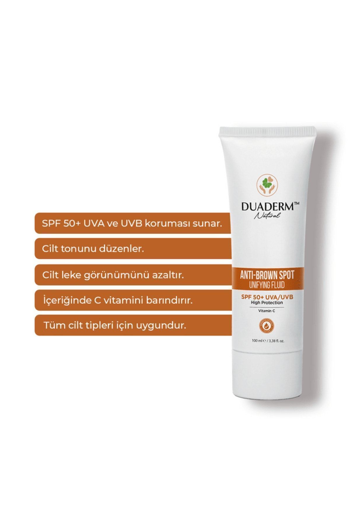 Leke Karşıtı Yüksek Koruma Anti-Brown Vücut Güneş Kremi SPF 50+ (Vitamin C + UVA UVB)100ml — DUA39049 — تصویر 3 از 4
