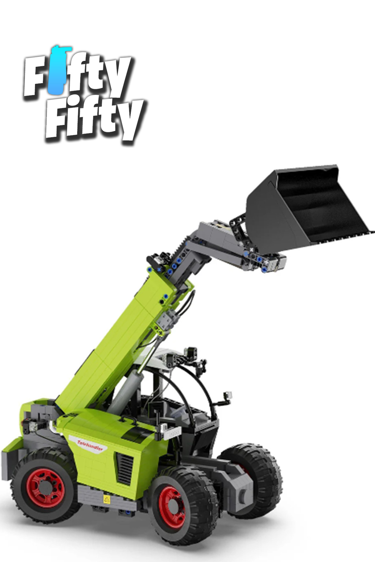 Cada Telehandler -C61051W (۱۴۶۹ قطعه) مجموعه ساختوساز اسباببازی کنترلی از راه دور