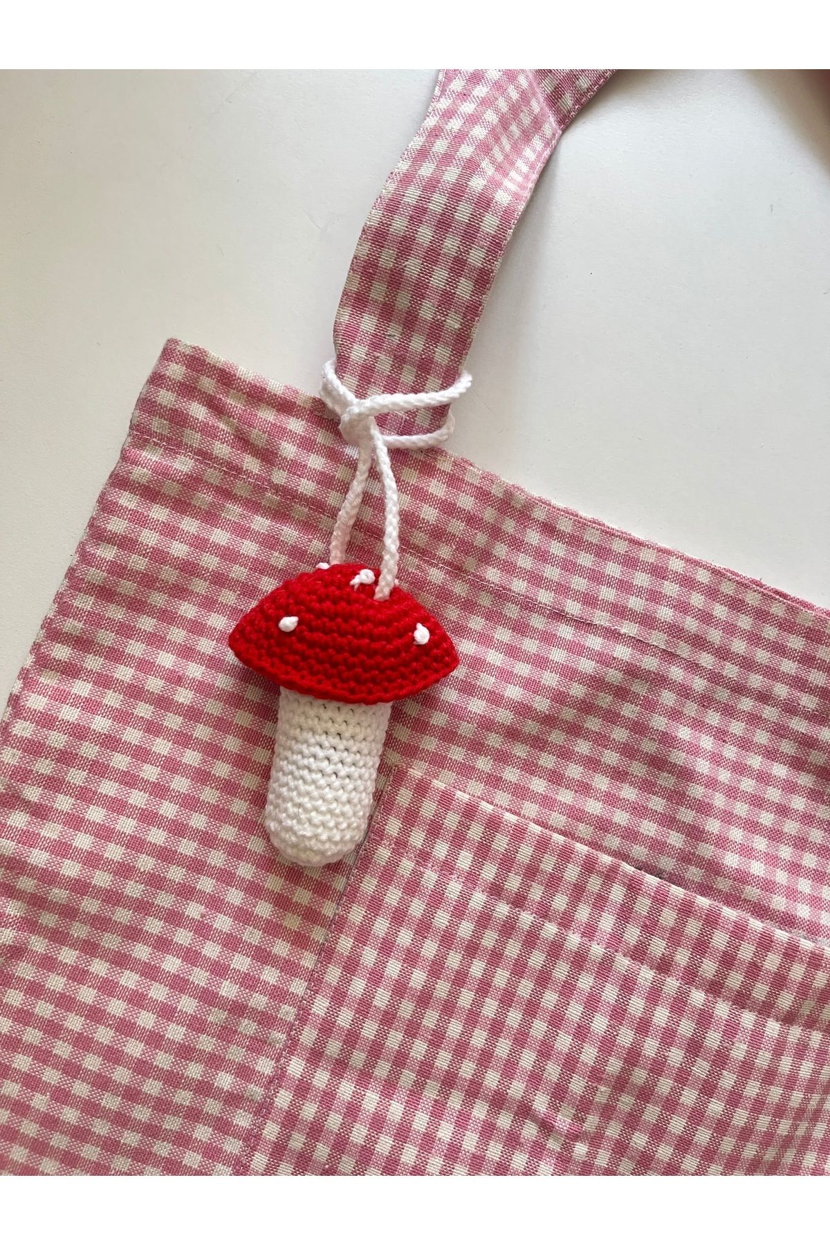 Sumicorn Design-Amigurumi Knitted Mushroom - lip Balm and lip Gloss Case, Bag Accessory, Handmade Gift 6