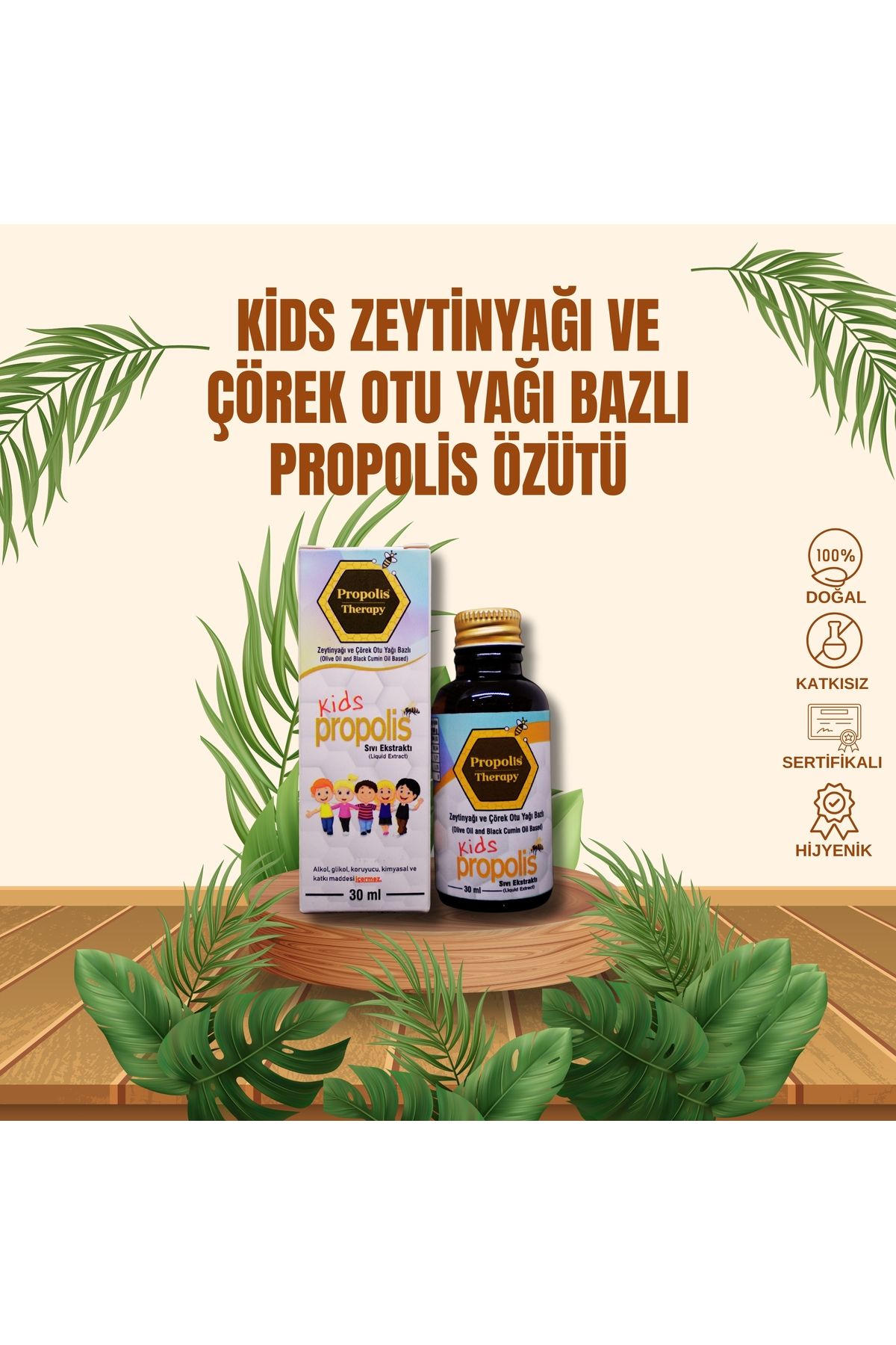 Propolis Therapy Kids Zeytinyağı ve Çörek Otu Yağı Bazlı Propolis Ekstraktı 30ml