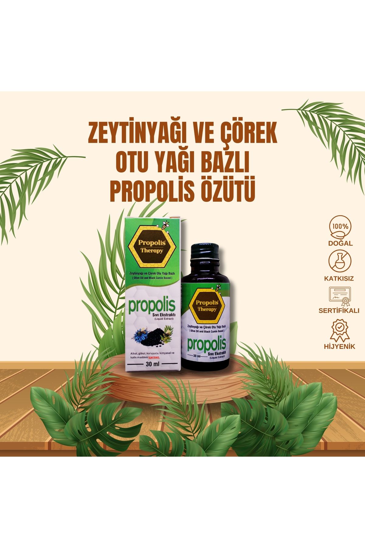 Propolis Therapy Zeytinyağı ve Çörek Otu Yağı bazlı Propolis Ekstraktı 30ml