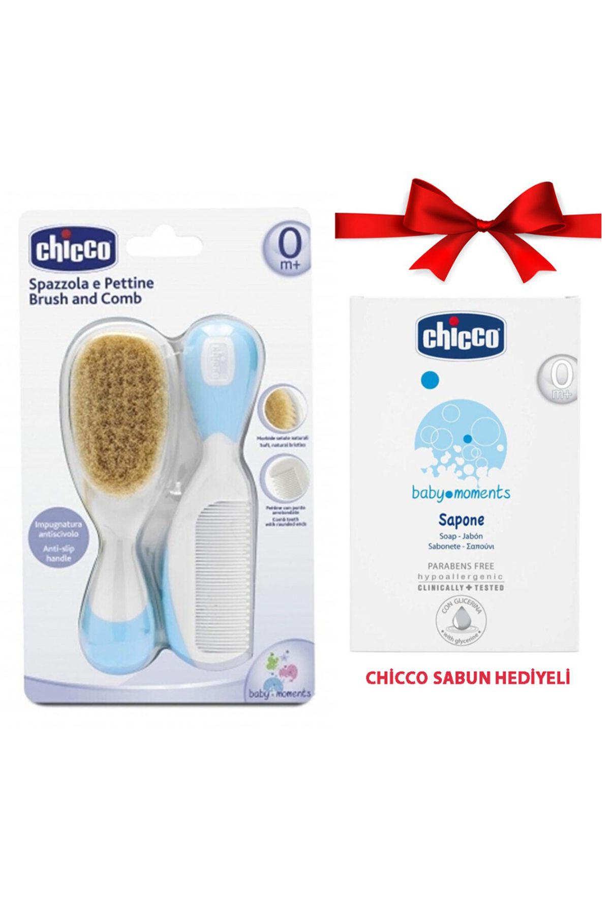 İhtiyaç Perisi Chicco Fırça Ve Tarak Seti Mavi + Sabun Hediyeli