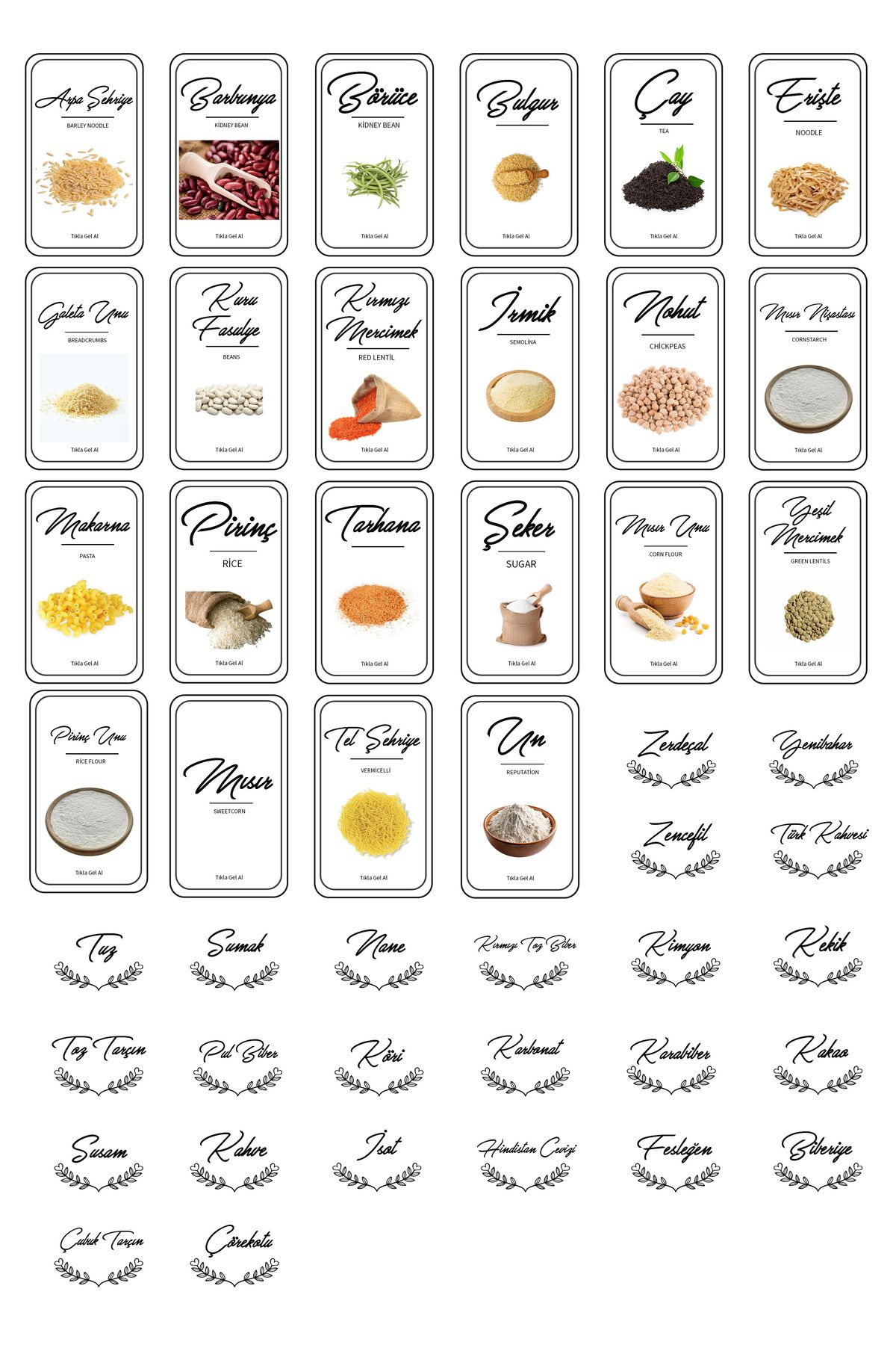 Home-Lia 92 Pieces Square Food and Pulses Storage Container Seasoning Set 12X300Ml 10X(350Ml500Ml1100Ml)4X1700Ml 8