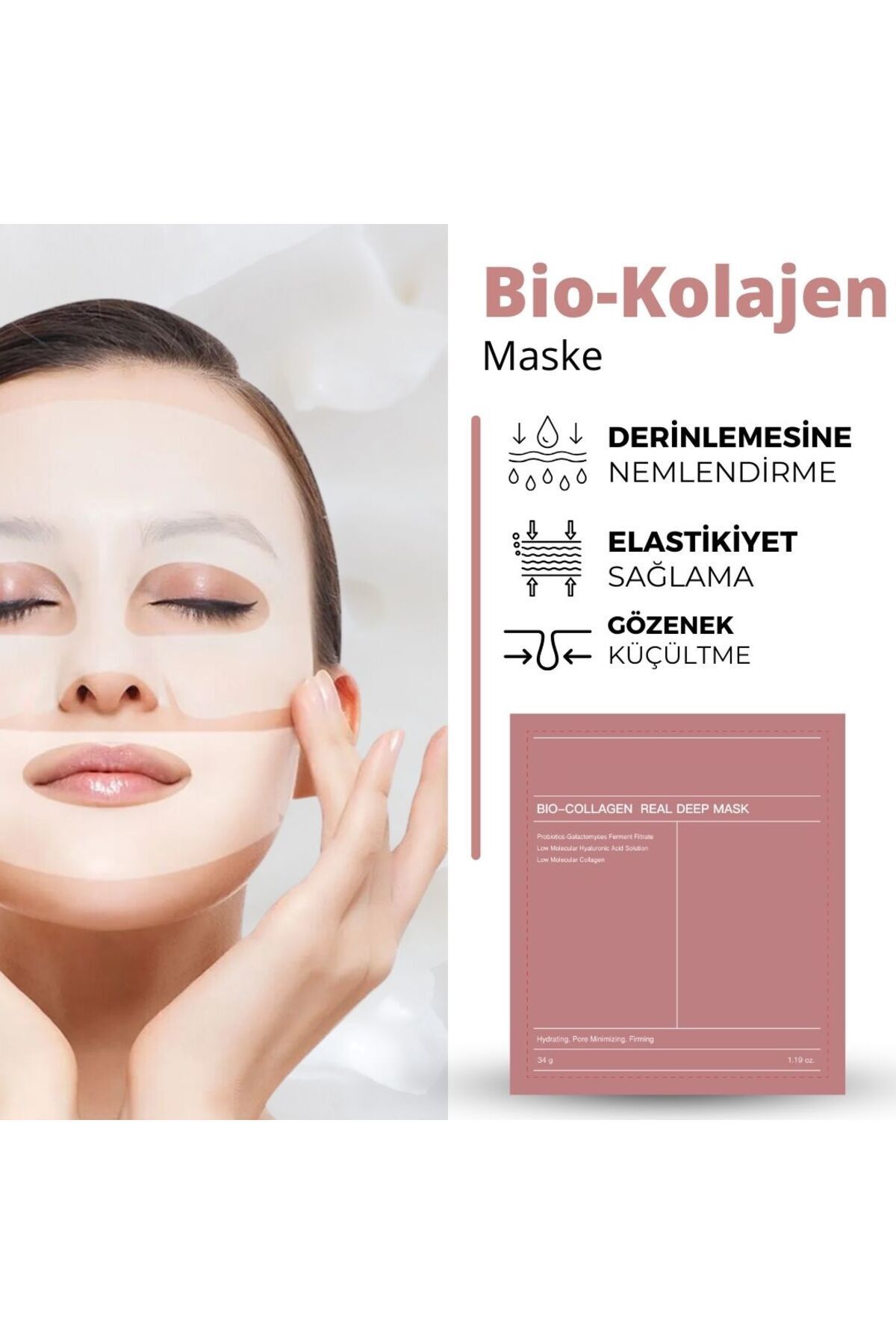 ماسک صورت شفاف کره ای My Plush World Bio Collagen مرطوب کننده درخشندگی ضد پیری