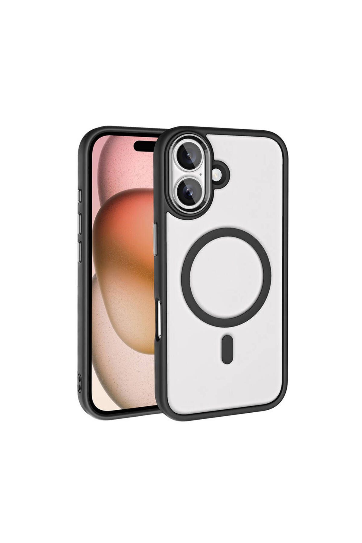 TECNOTREND Apple iPhone 16 Plus Kılıf Wireless Şarj Özellikli Krom Magsafe Silikon Kapak