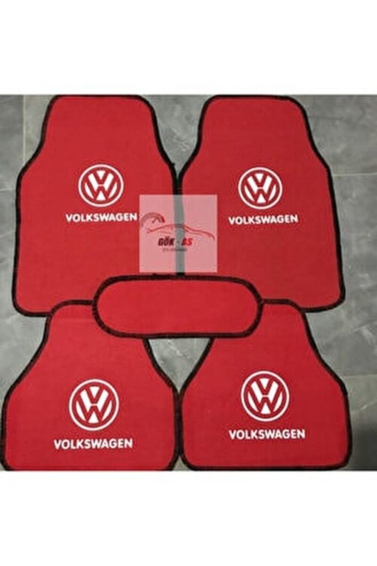 KARA AUTO Jetta Logolu Kırmızı HALIFLEKS PAPPAS TAKIM Paspas Seti kalın yıkanabilir