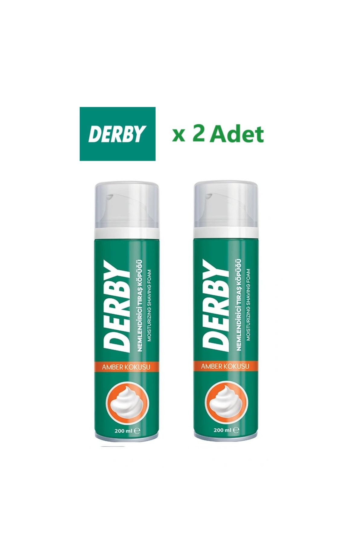 Derby Tıraş Köpüğü Amber Kokusu 200 ml x 2 Adet