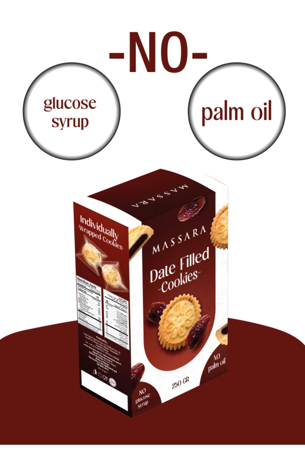 Massara-Single Wrap Cookie with Dates Filling 250 g 2