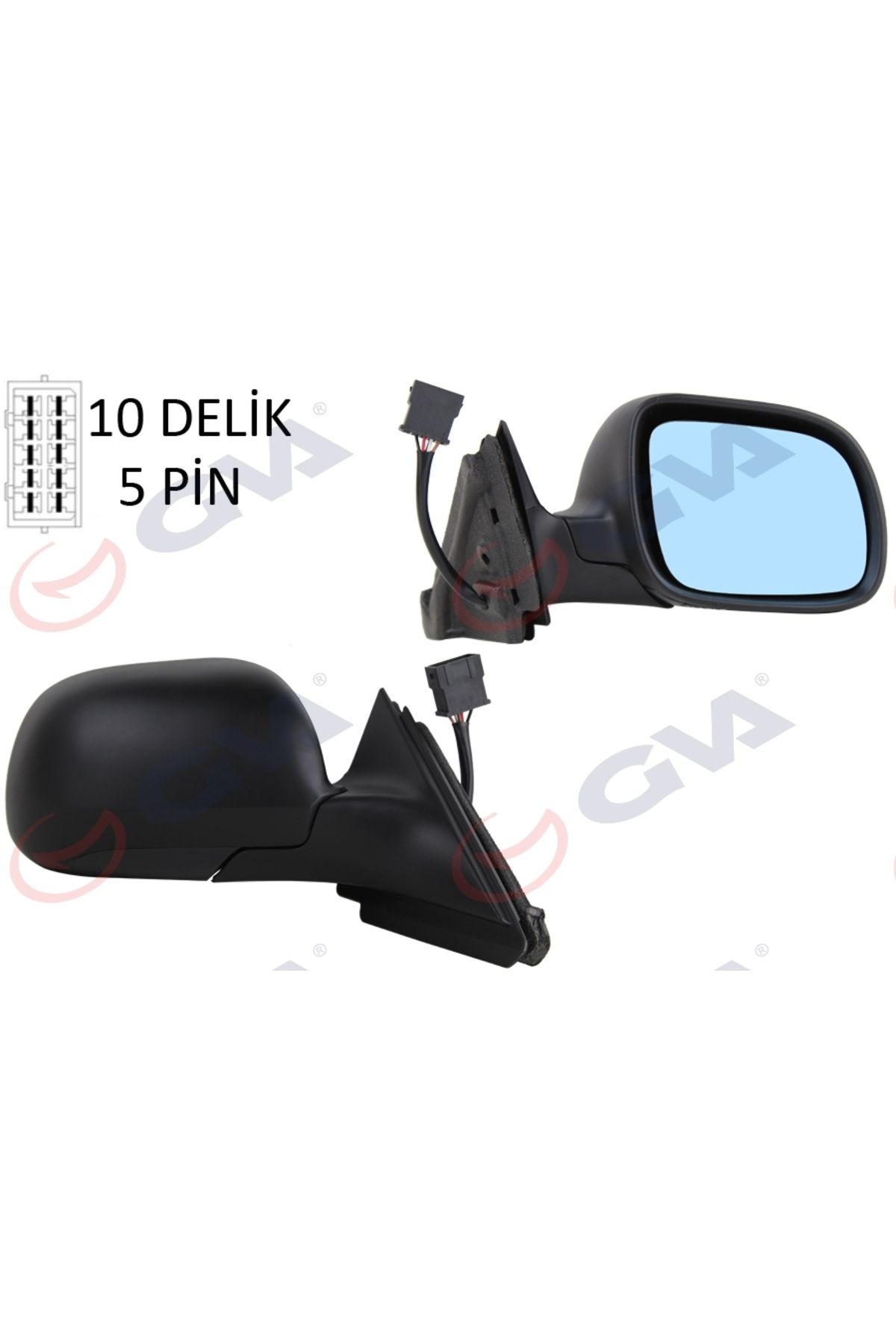 GVA DIŞ DİKİZ AYNASI SAĞ A3(96-00) ELEKTRİKLİ+ISITMALI+MAVİ CAM+KONVEKS VM-042R 8L1858532H-4B1857536C