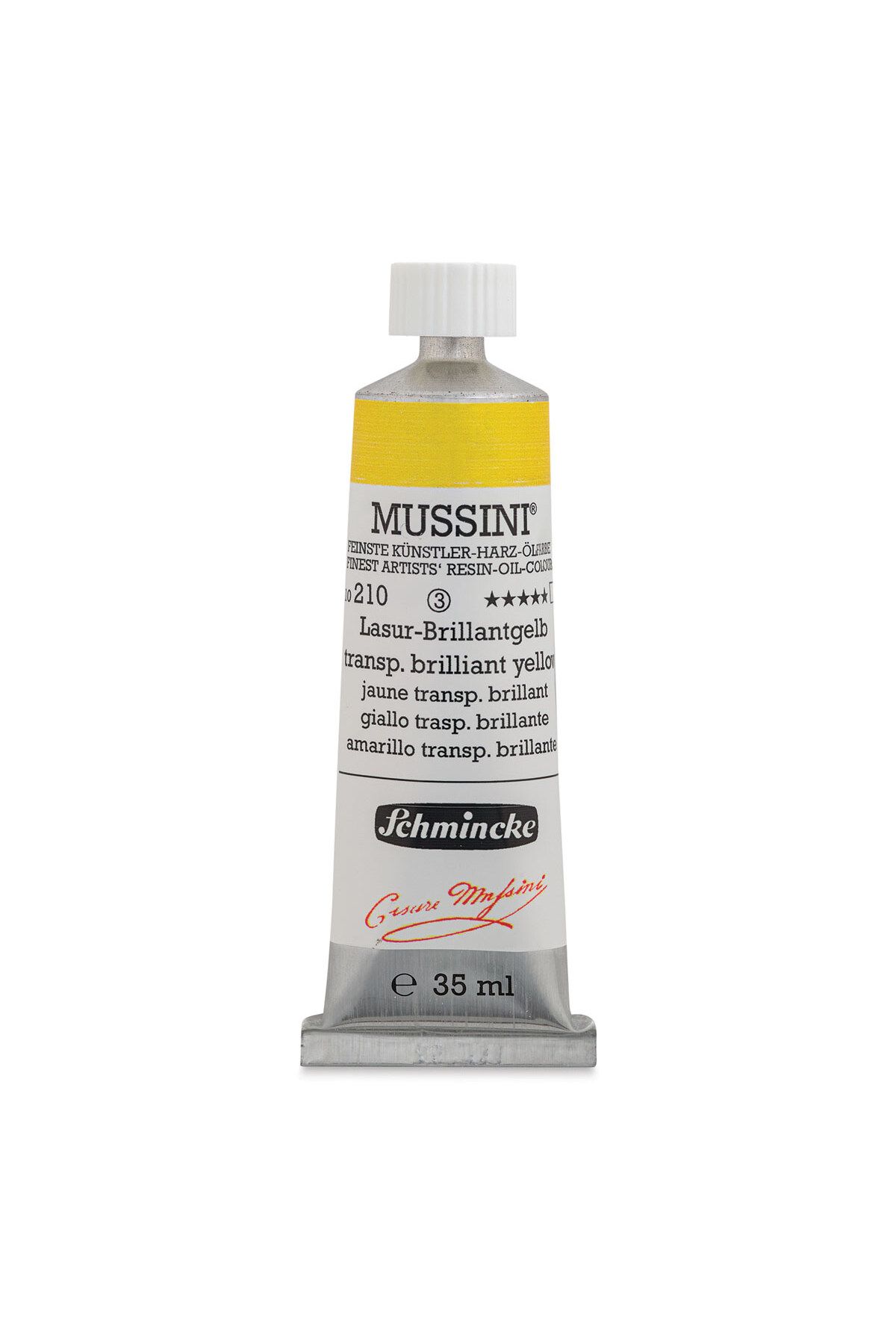 Schmincke : Mussini Artist Yağlı Boya : 35 ml : Transparent Yellow Brilliant