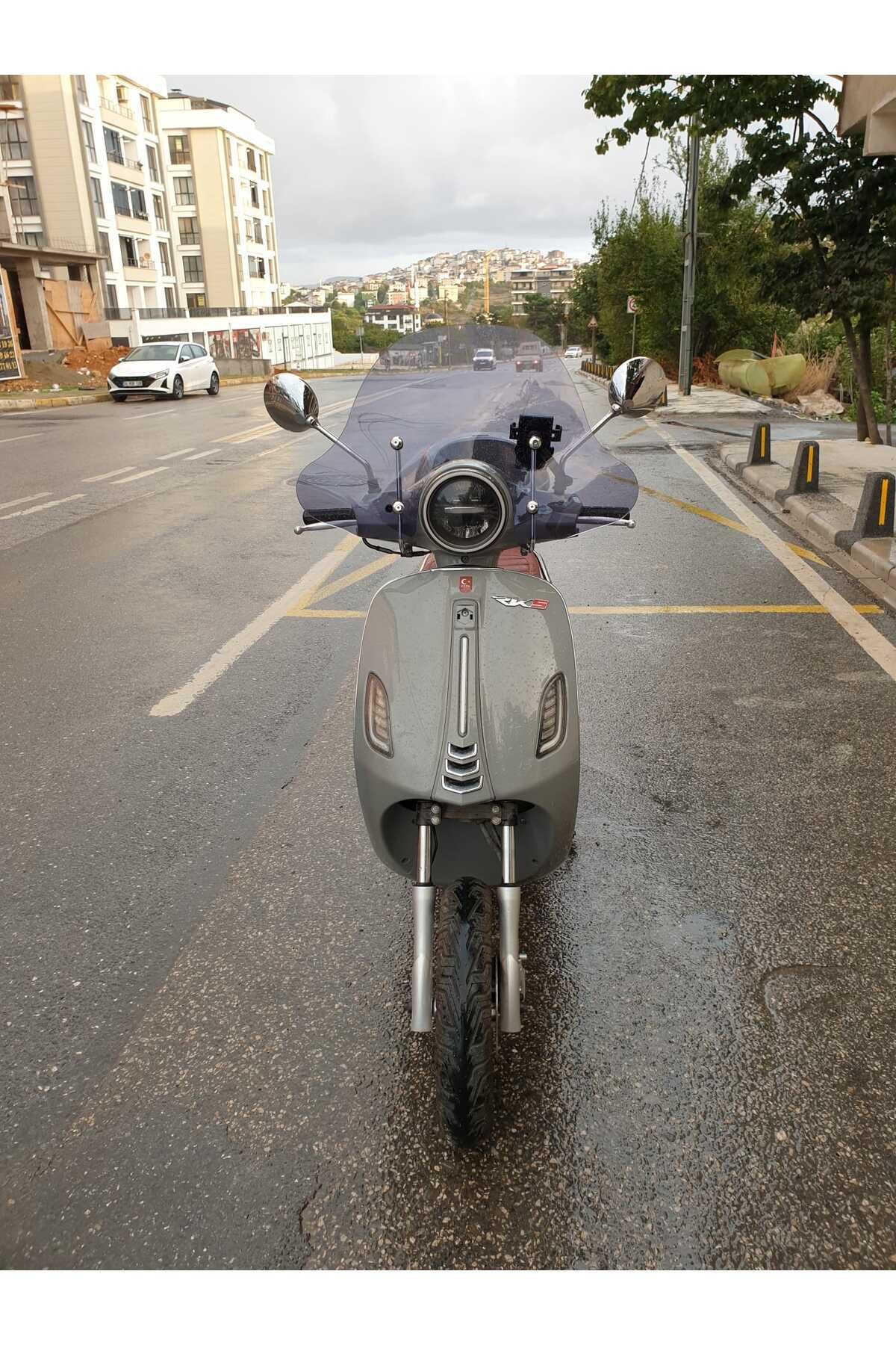 RKS Pride 125 Siperlik Ön Cam 2023-2025 Model 39cm Füme Renkli 4mm APARAT GÖNDERİLMEYECEK
