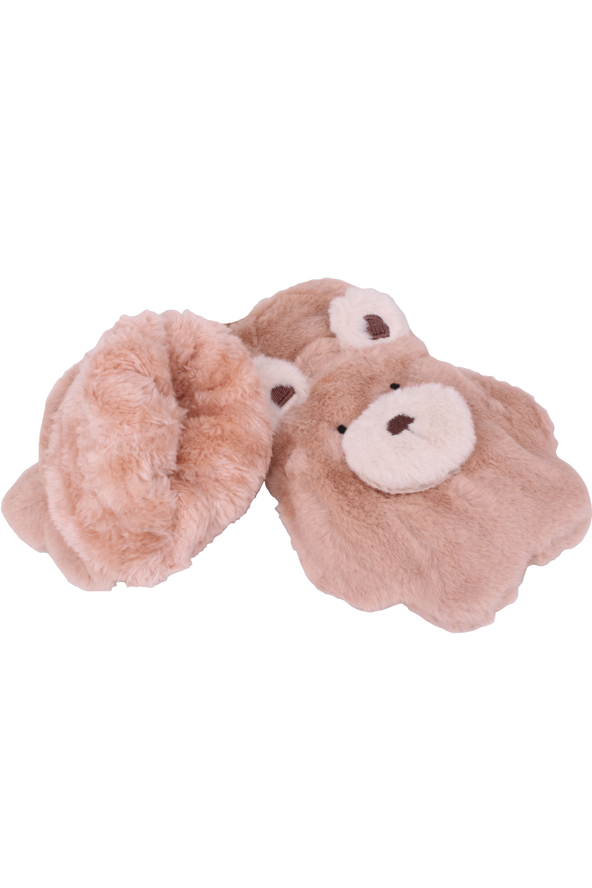 İşnar Çocuk Peluş Eldiven 4-6 Yaş Yavru Ayı Patisi Hardal Renk Parmaksız Model 0041 fotoğrafı 2 (önizleme)