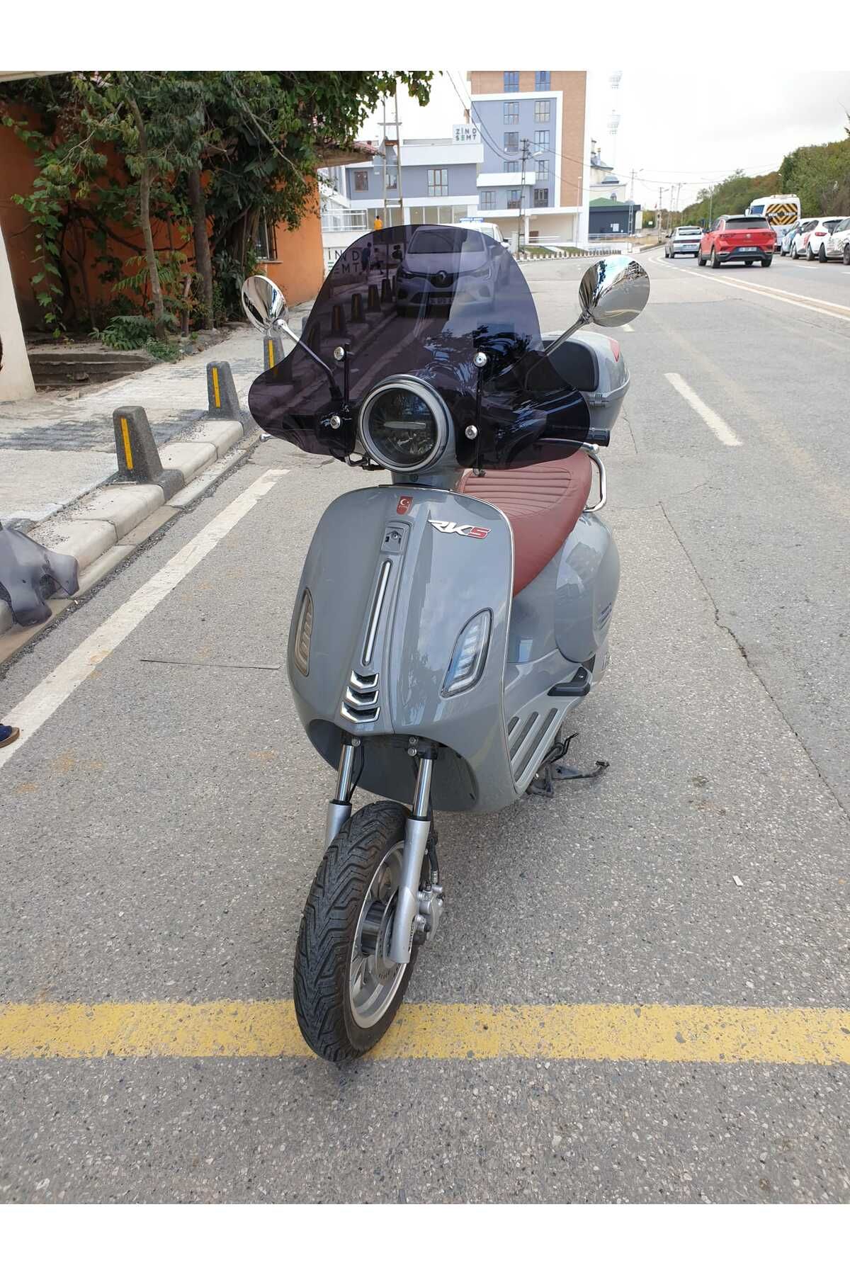 RKS Pride 125 Siperlik Ön Cam 2023-2025 Model 39cm siyah Renkli 4mm APARAT GÖNDERİLMEYECEK