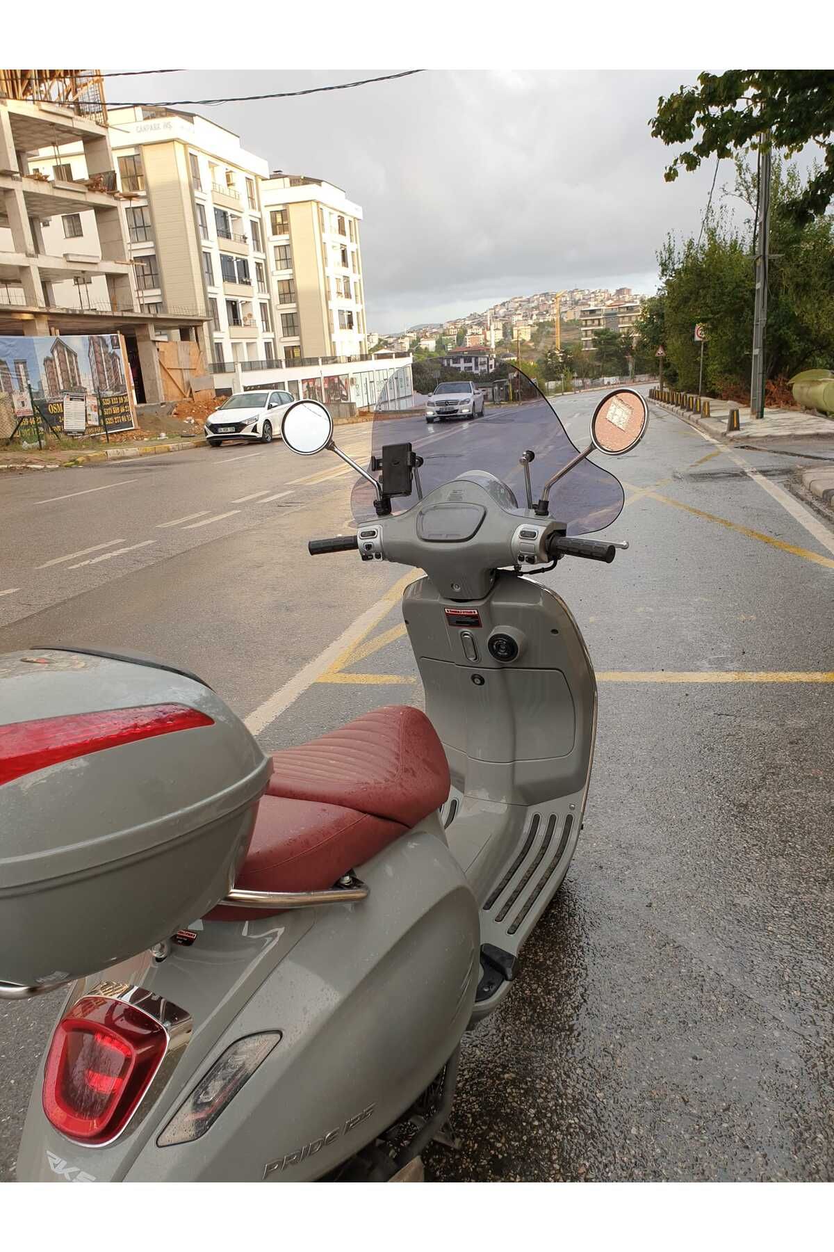 RKS Pride 125 Siperlik Ön Cam 2023-2025 Model 39cm Füme Renkli 4mm APARAT GÖNDERİLMEYECEK