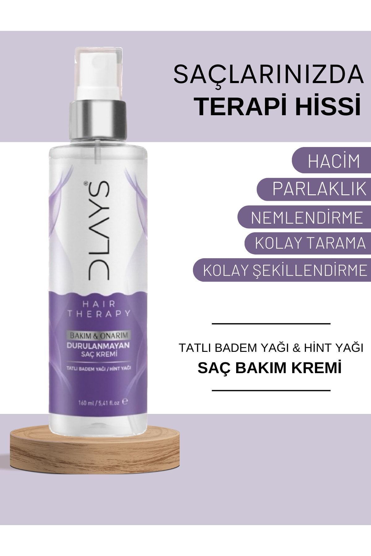 DLAYS Hair Therapy Bakım & Onarım Durulanmayan Saç Kremi 160 ml