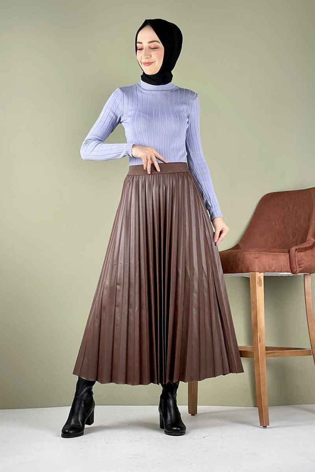 COXO Fashion`S Moda Çizgi Etek