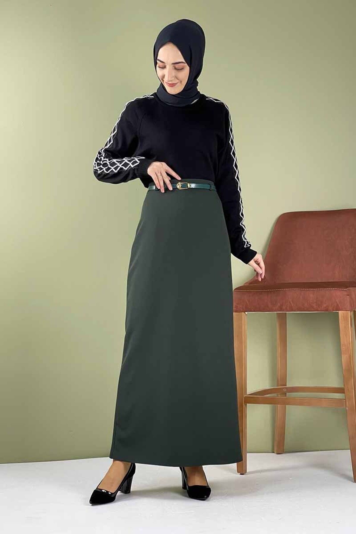 COXO Fashion`S Moda Çizgi Etek