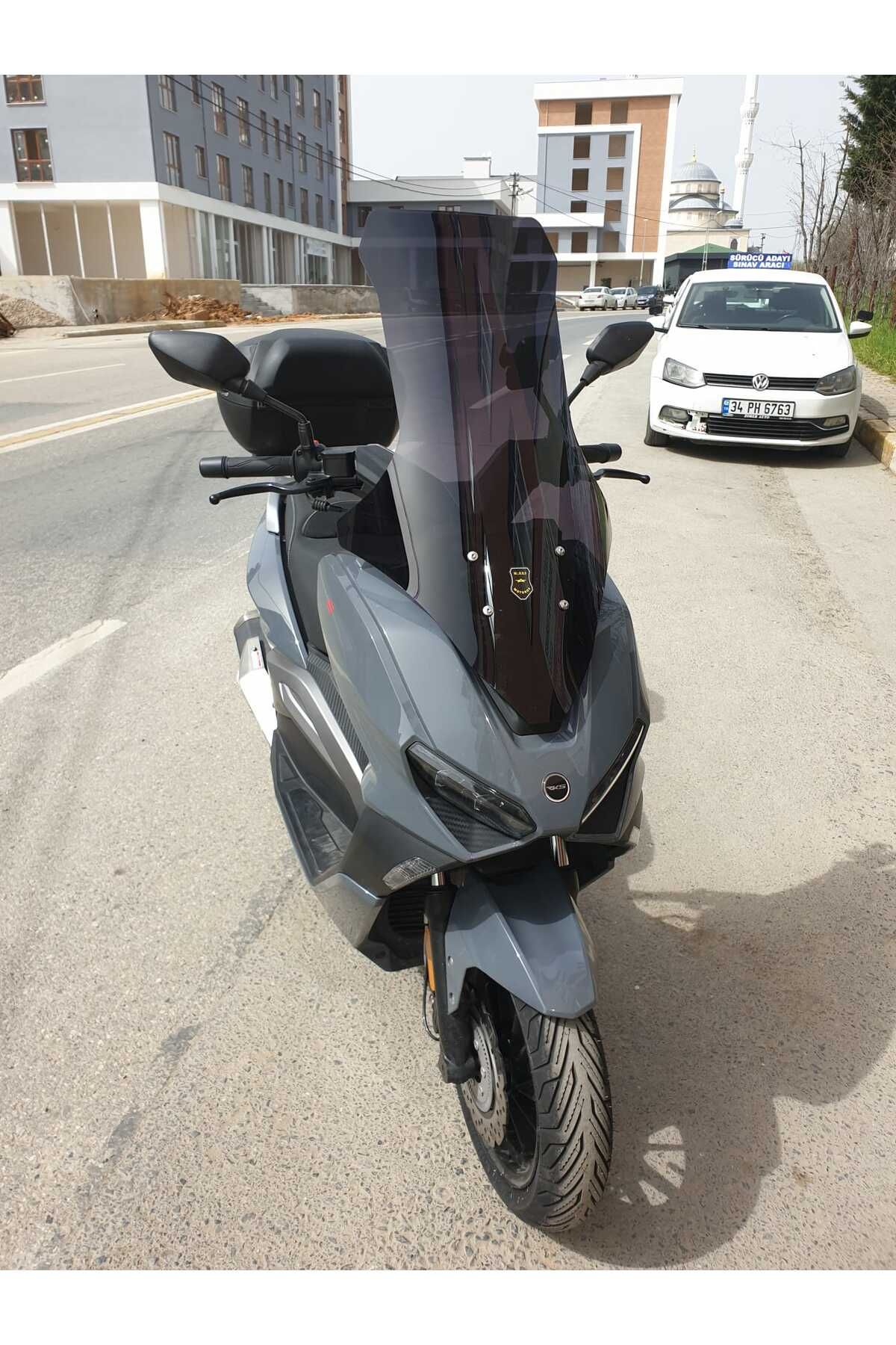RKS Vieste 249 Siperlik Ön Cam 2022-2025 Model 78cm Siyah Renkli 4mm UZUN CAM