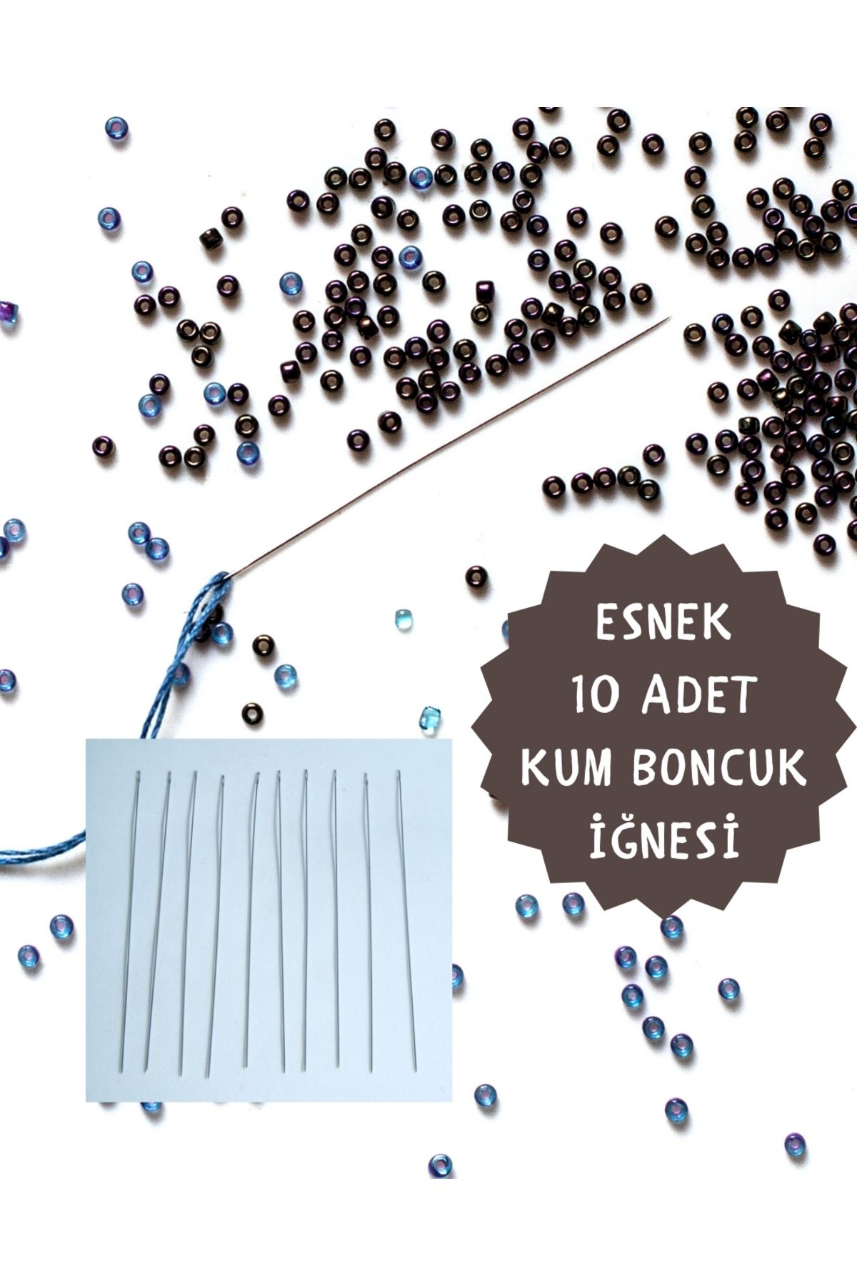 10cm 10 Adet Kum Boncuk Iğnesi Miyuki Iğnesi Peyote , Tuğla Tekniği Ve Tezgah Için Esnek Yumuşak
