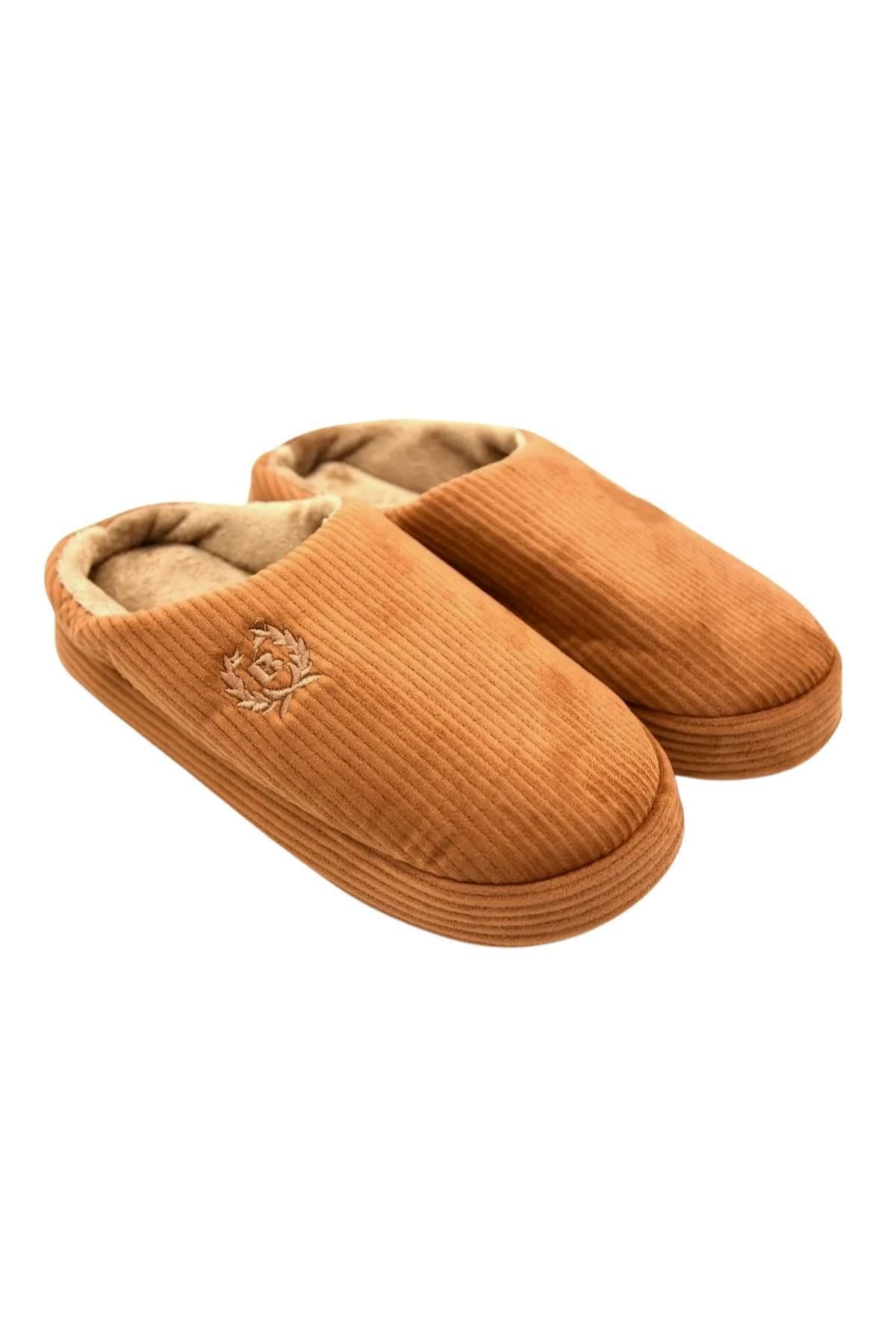 Papuçsepeti-Shoe Basket 2488 Men's Winter Home Carpet Guest Slippers 3