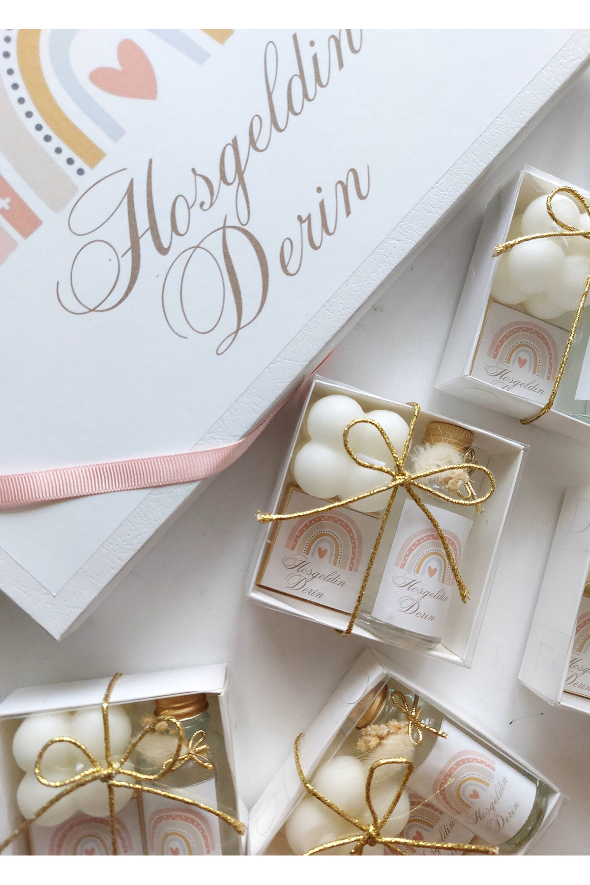 Mapel 15 adet Çikolata, Mum ve Kolonya Bebek,söz,nişan,nikah,kına,doğumgünü,mevlüt fotoğrafı 2 (önizleme)