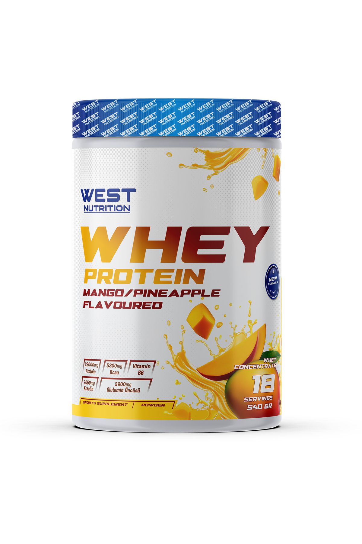 West Nutrition Whey Protein Tozu 540 gr Mango&Ananas Aromalı