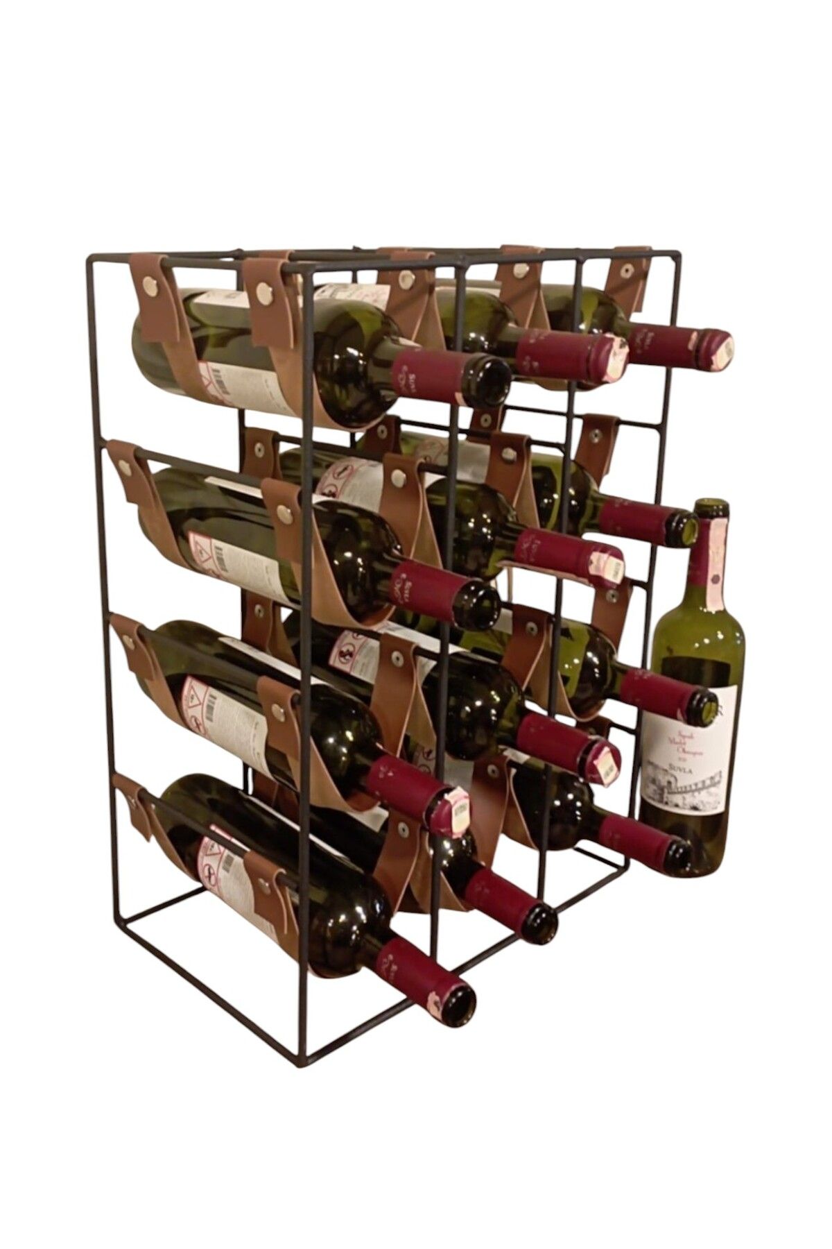 GOGKA Wine Rack Drink Stand 12 Li Şaraplık Dekoratif Metal Şaraplık Standı