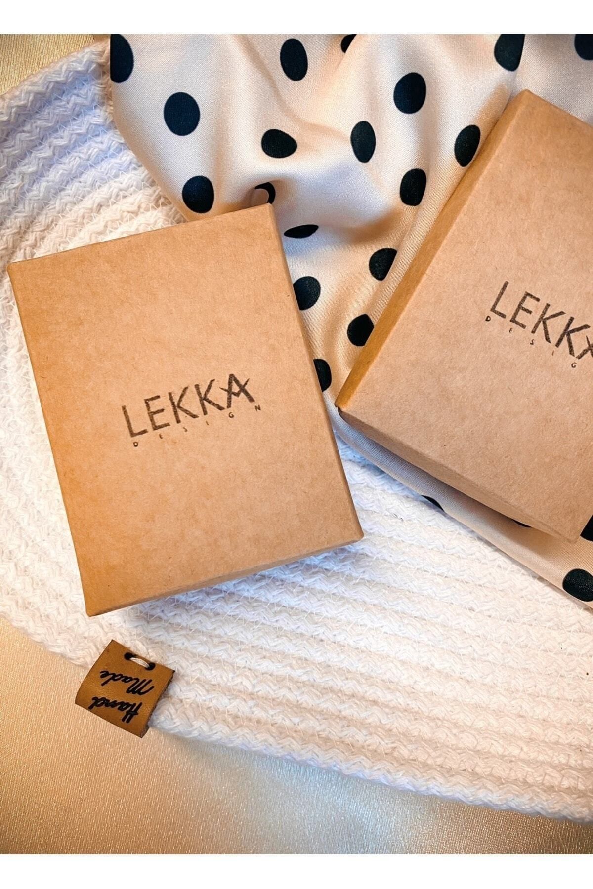 Lekka Design-Women's Non-Tarnish Steel Luxury Small K Letter Earrings 6