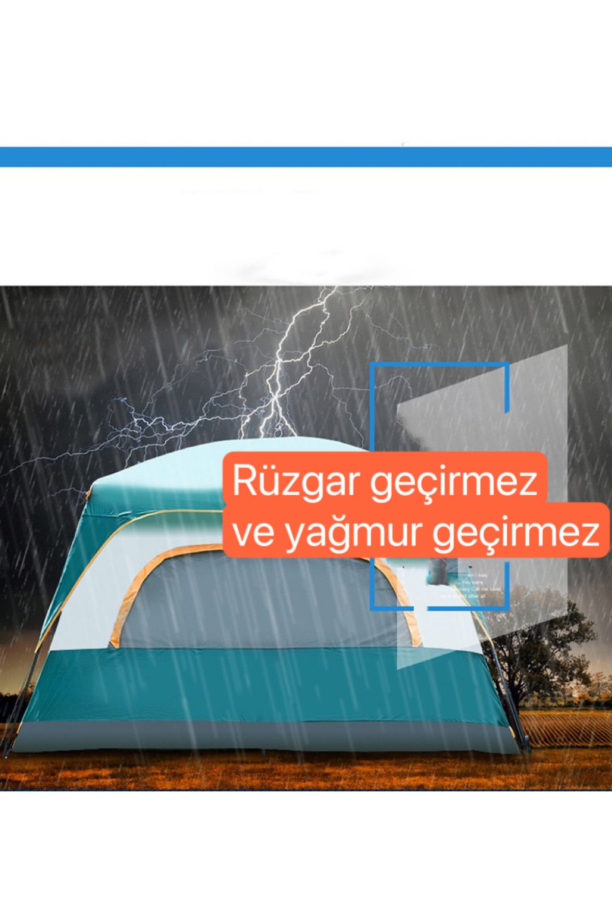 SHUFA Aile Boyu Büyük Kamp Çadırı 2 Oda 1 Salon 420*305*200 CM (Dört mevsim kullanıma uygun）