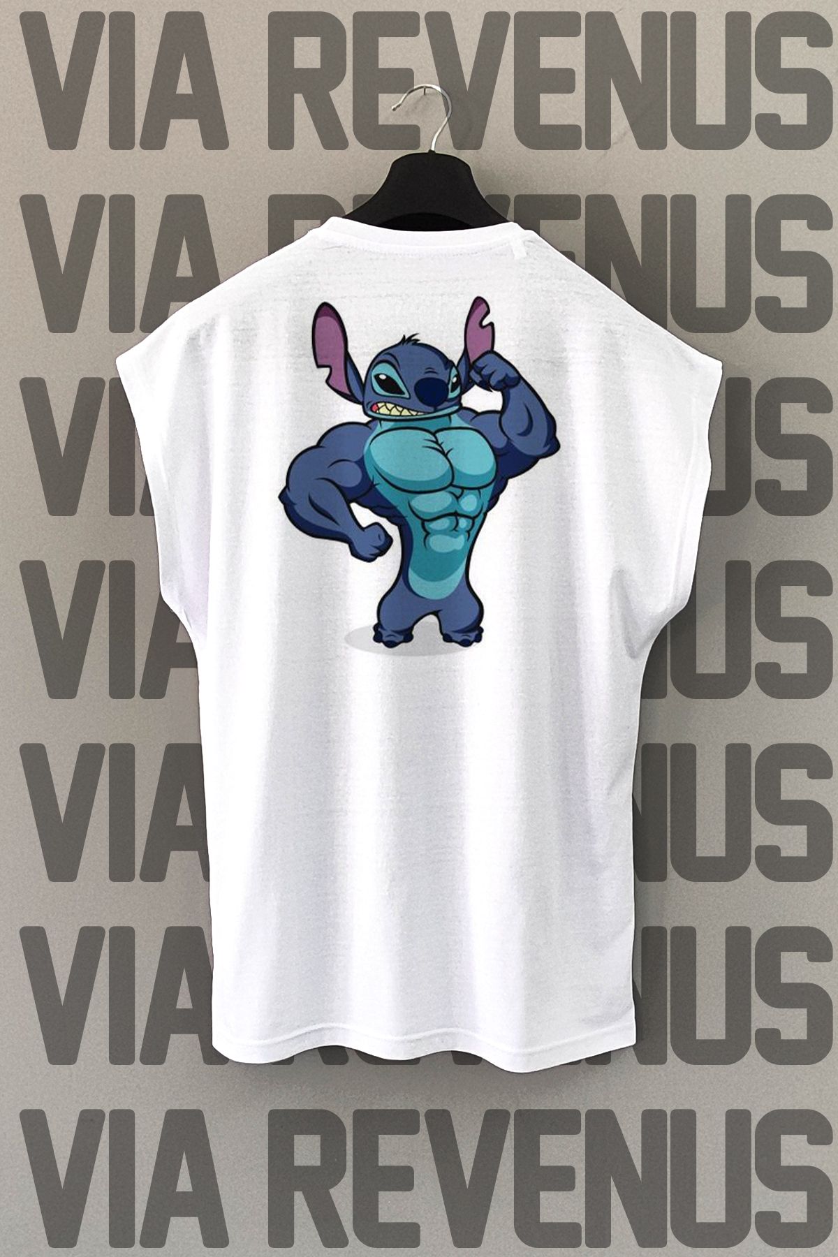 Vordevia-Gym Printed 100% Cotton Zero Sleeve Sports Tshirt 1