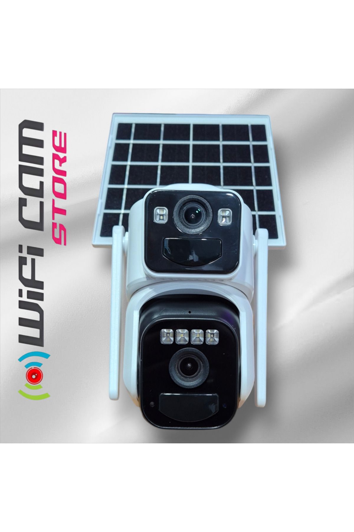 WİFİCAM Çift Kameralı Wifi Solar PTZ Kamera