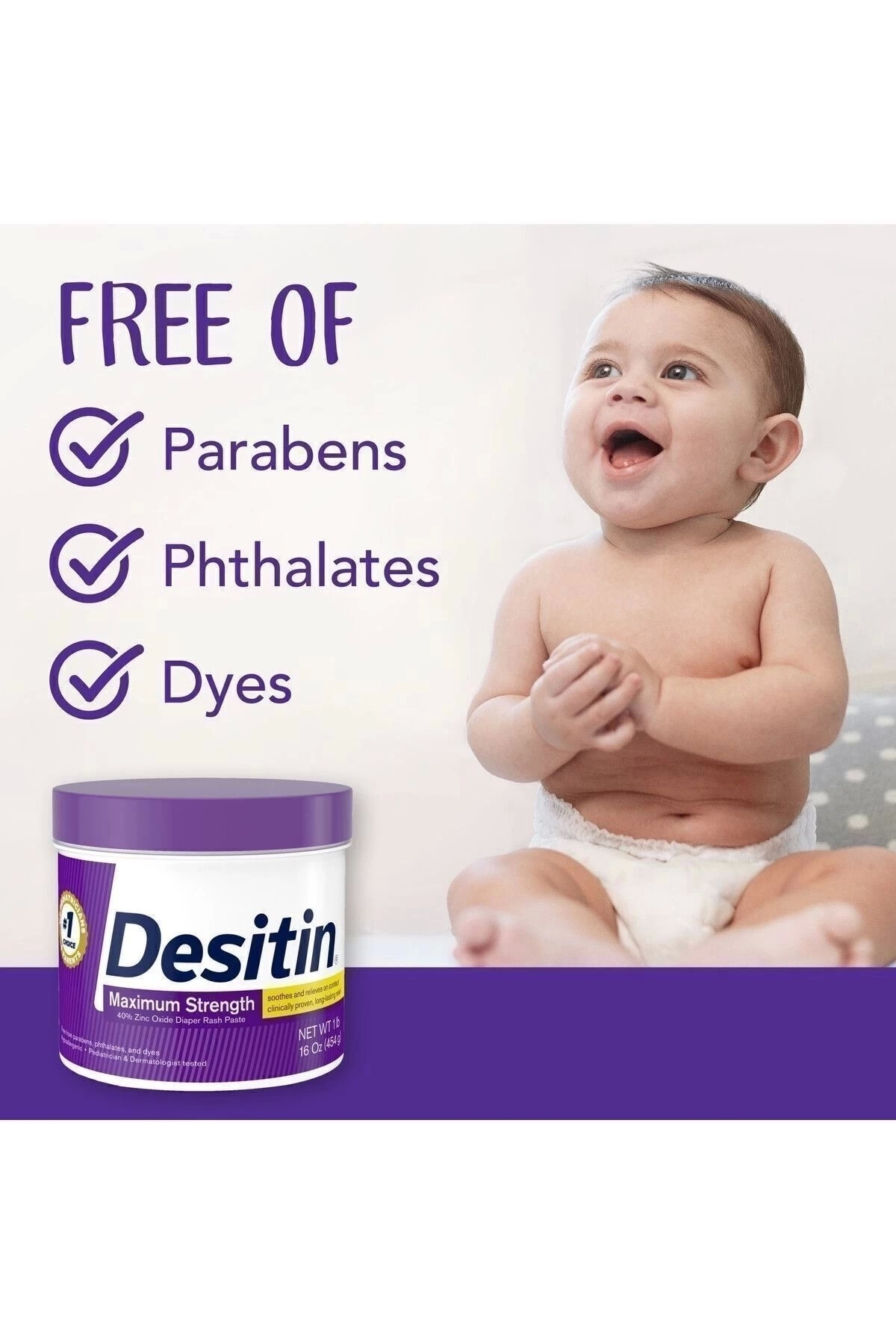 Desitin Maximum Strenght Mor Pişik Kremi 454 gr fotoğrafı 2 (önizleme)