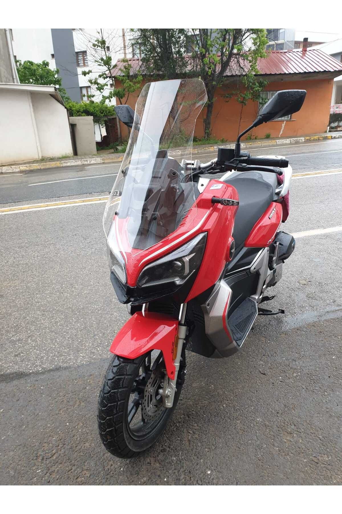 RKS Reale 125 Siperlik Ön Cam 2023-2025 Model 65cm Şeffaf Renkli 4mm ORTA BOYLU CAM