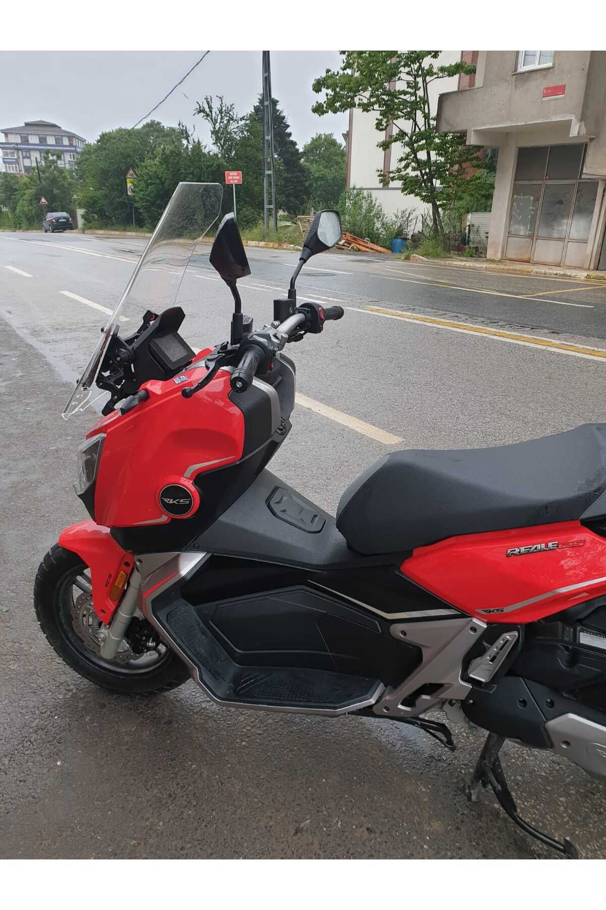 RKS Reale 125 Siperlik Ön Cam 2023-2025 Model 65cm Şeffaf Renkli 4mm ORTA BOYLU CAM