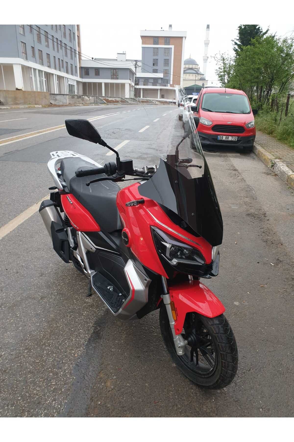 RKS Reale 125 Siperlik Ön Cam 2023-2025 Model 78cm şeffaf Renkli 4mm UZUN CAM