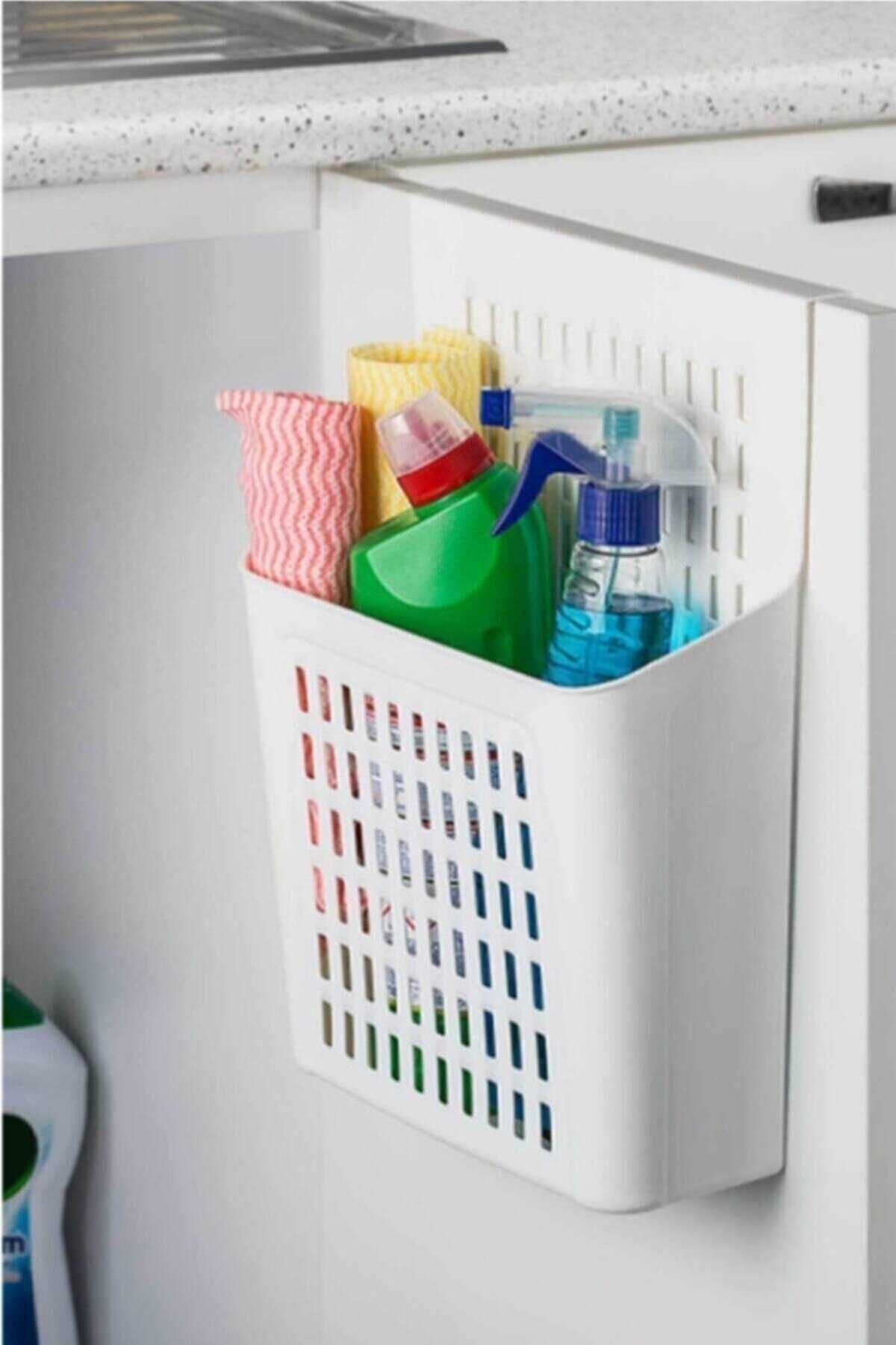 Easy Tedarik Plastik Askılı Dolap Düzenleyici Dolap Içi Deterjanlık