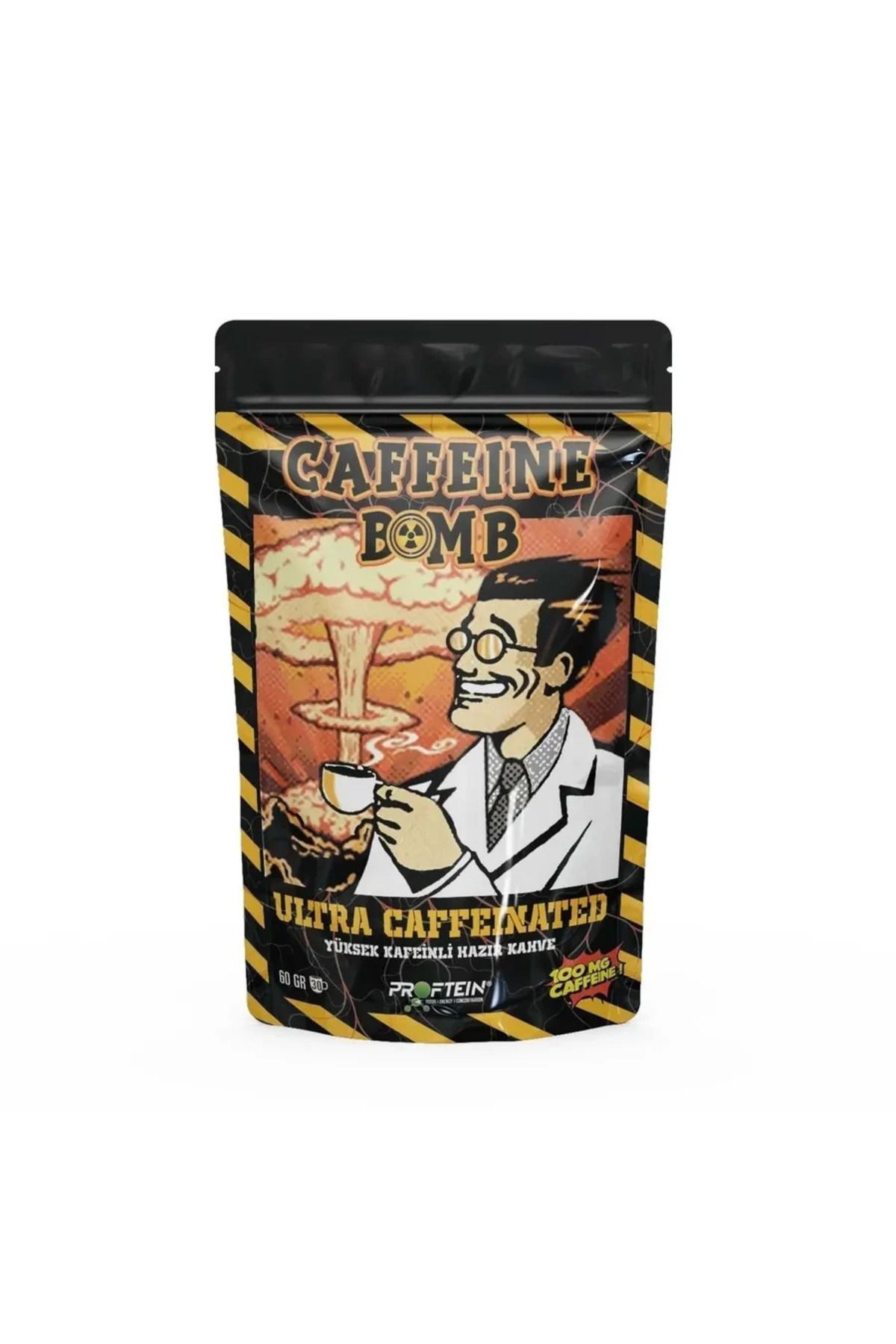 Proftein Pump Caffeine Bomb 60gr - 30 Servis 100 gram caffeine (Sporcu Fitnes Kahvesi)