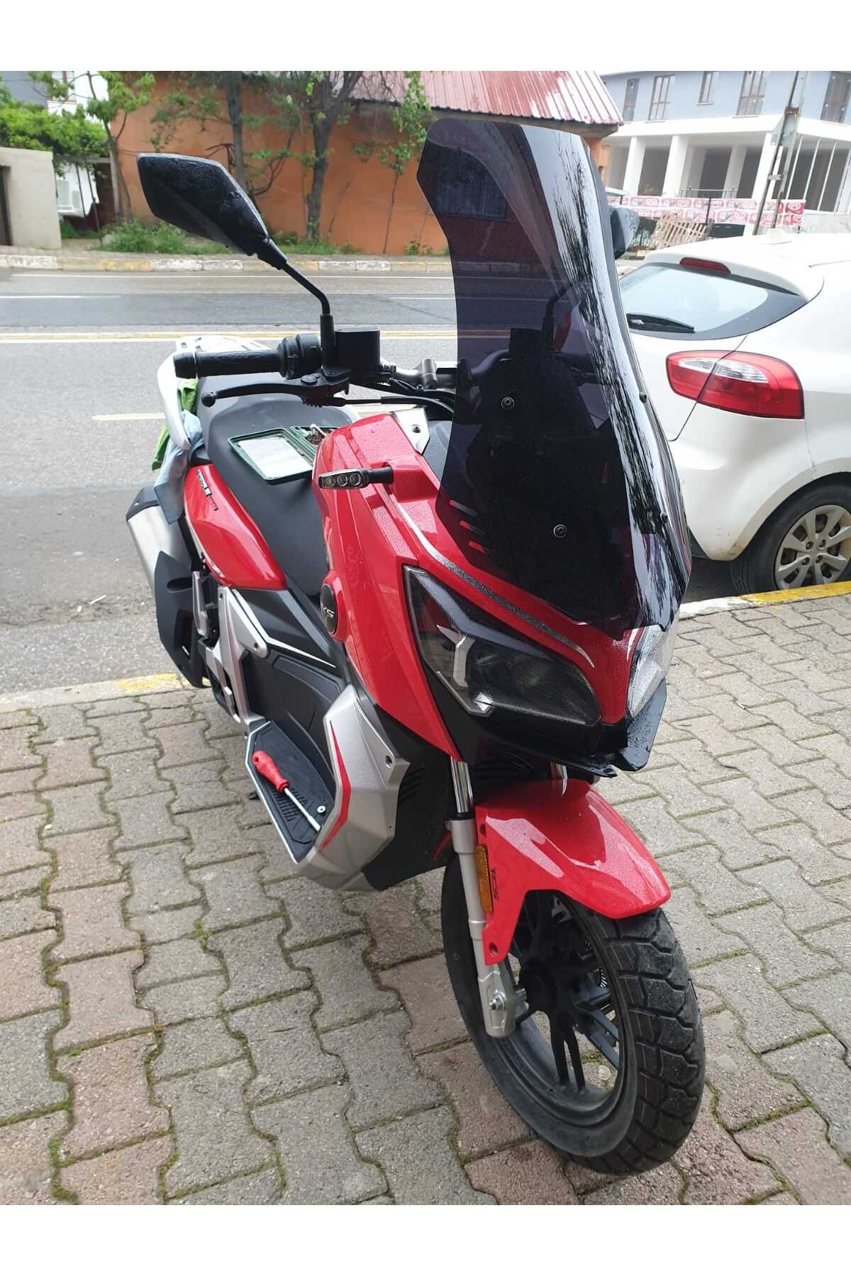 RKS Reale 125 Siperlik Ön Cam 2023-2025 Model 65cm Siyah Renkli 4mm ORTA BOYLU CAM