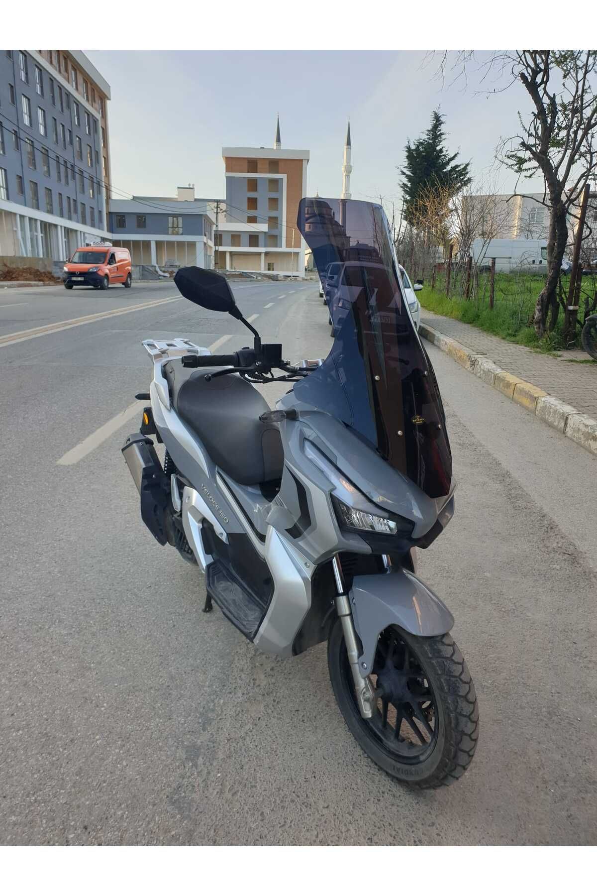 RKS Veloce 150 Siperlik Ön Cam 2023-2025 Model 78cm Siyah Renkli 4mm UZUN CAM