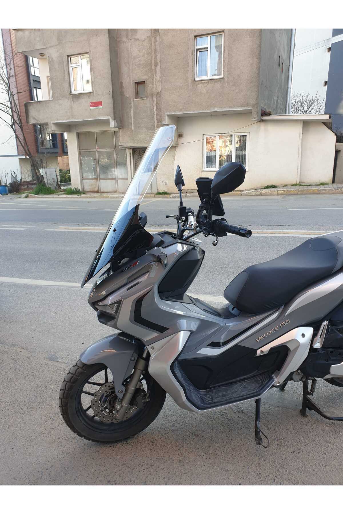 RKS Veloce 150 Siperlik Ön Cam 2023-2025 Model 78cm şeffaf Renkli 4mm UZUN CAM