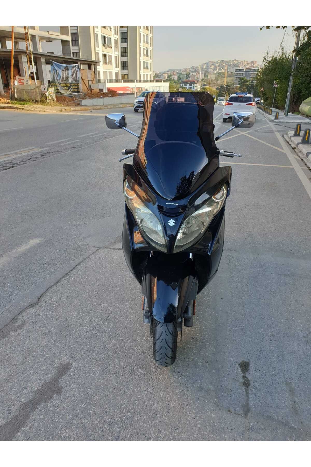 Suzuki Burgman 400 K7 Siperlik Ön Cam 2007 2015 Model 70cm Siyah Renkli 4mm
