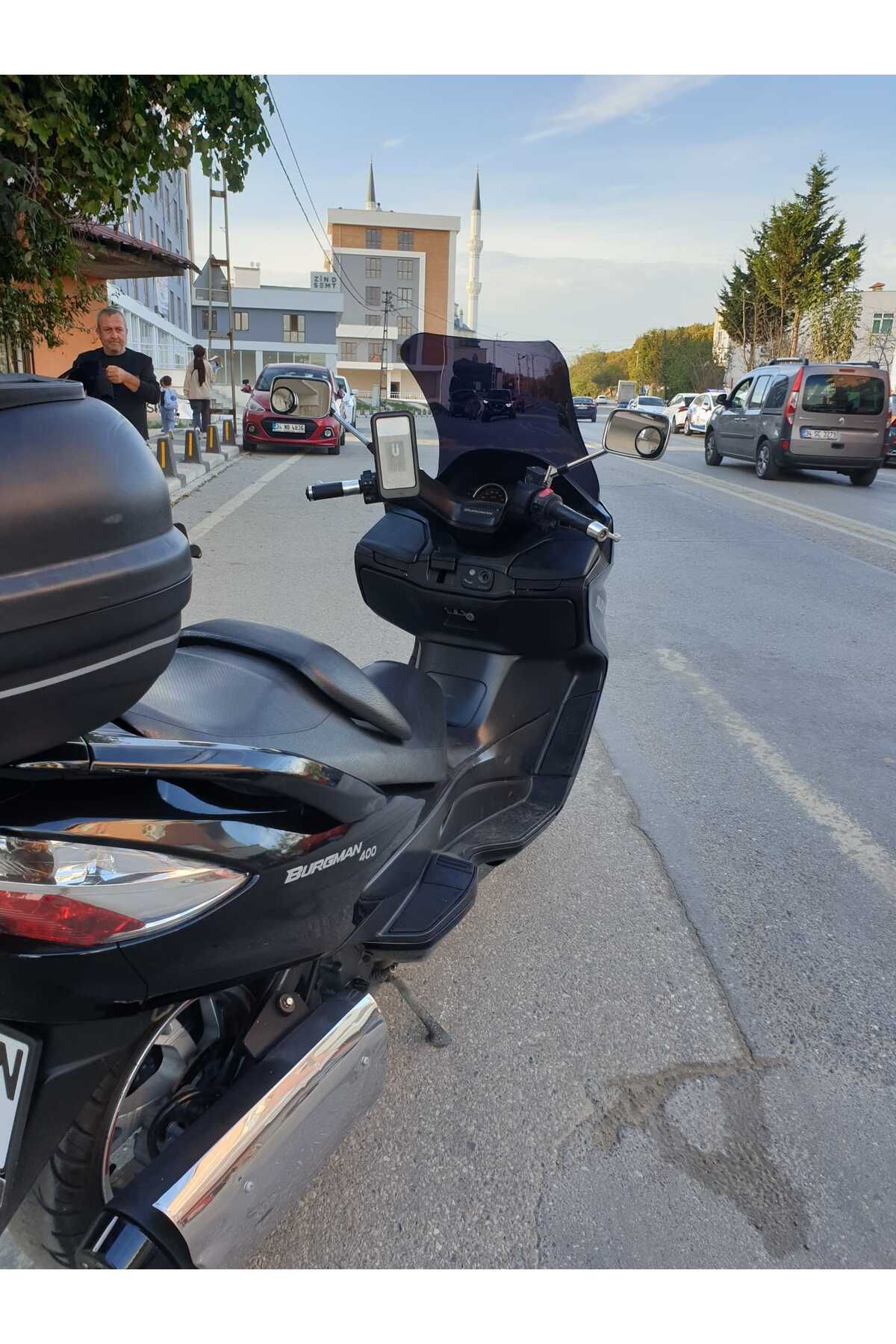 Suzuki Burgman 400 K7 Siperlik Ön Cam 2007 2015 Model 70cm Siyah Renkli 4mm