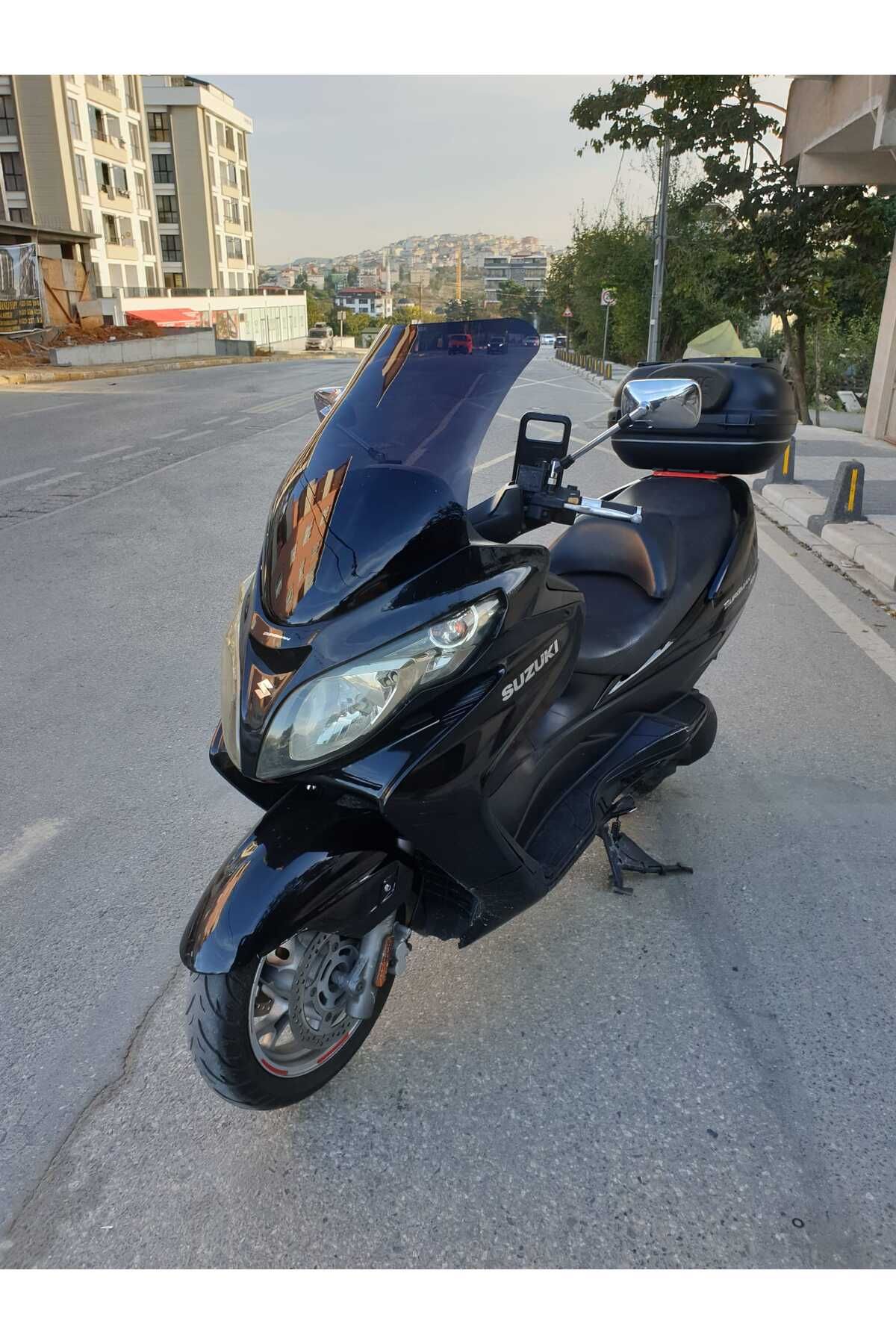 Suzuki Burgman 400 K7 Siperlik Ön Cam 2007 2015 Model 70cm Siyah Renkli 4mm