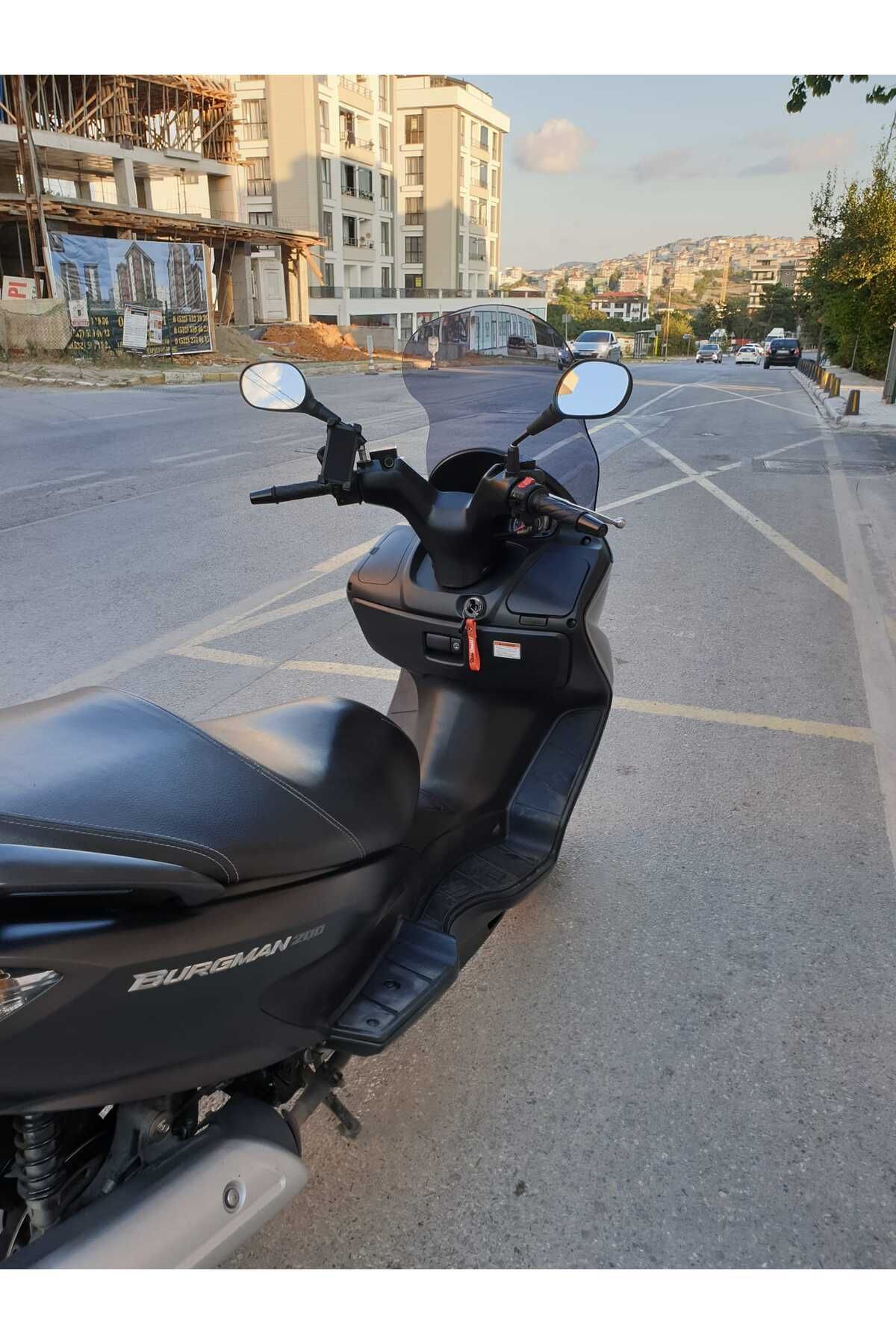 Suzuki Burgman 125 200 Siperlik Ön Cam 2002 2012 Model 54cm Füme Renkli 4mm