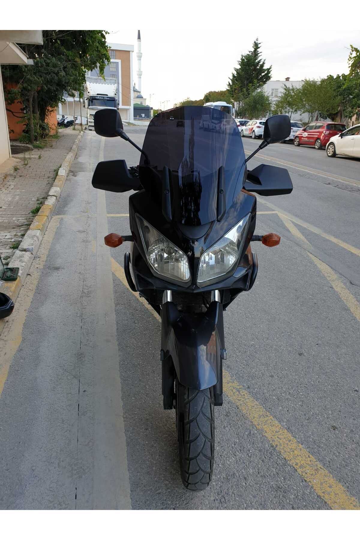 Suzuki V-strom DL 650-1000 Siperlik Ön Cam 2004-2010 Model 45cm Siyah Renkli 4mm