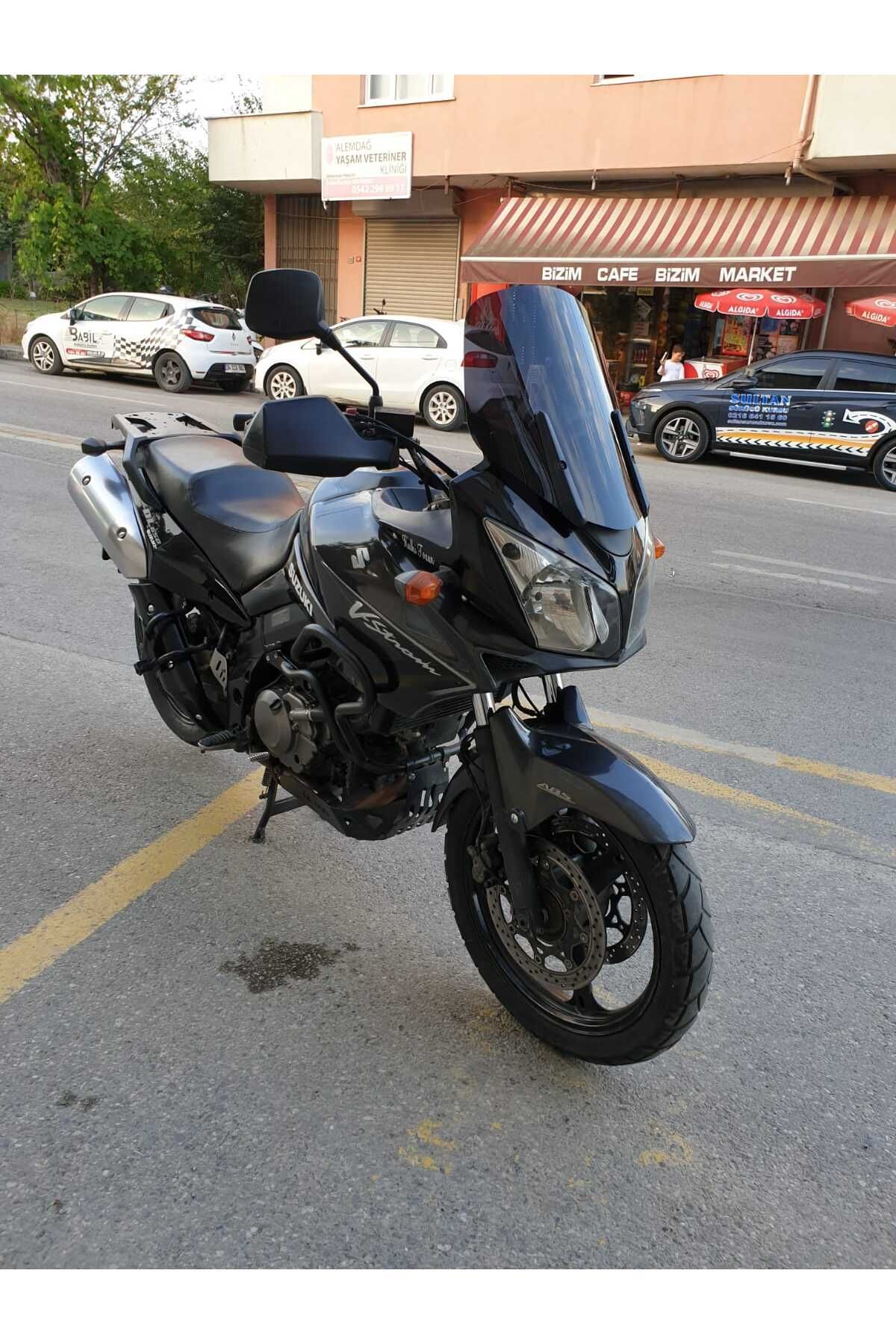 Suzuki V-strom DL 650-1000 Siperlik Ön Cam 2004-2010 Model 45cm Siyah Renkli 4mm
