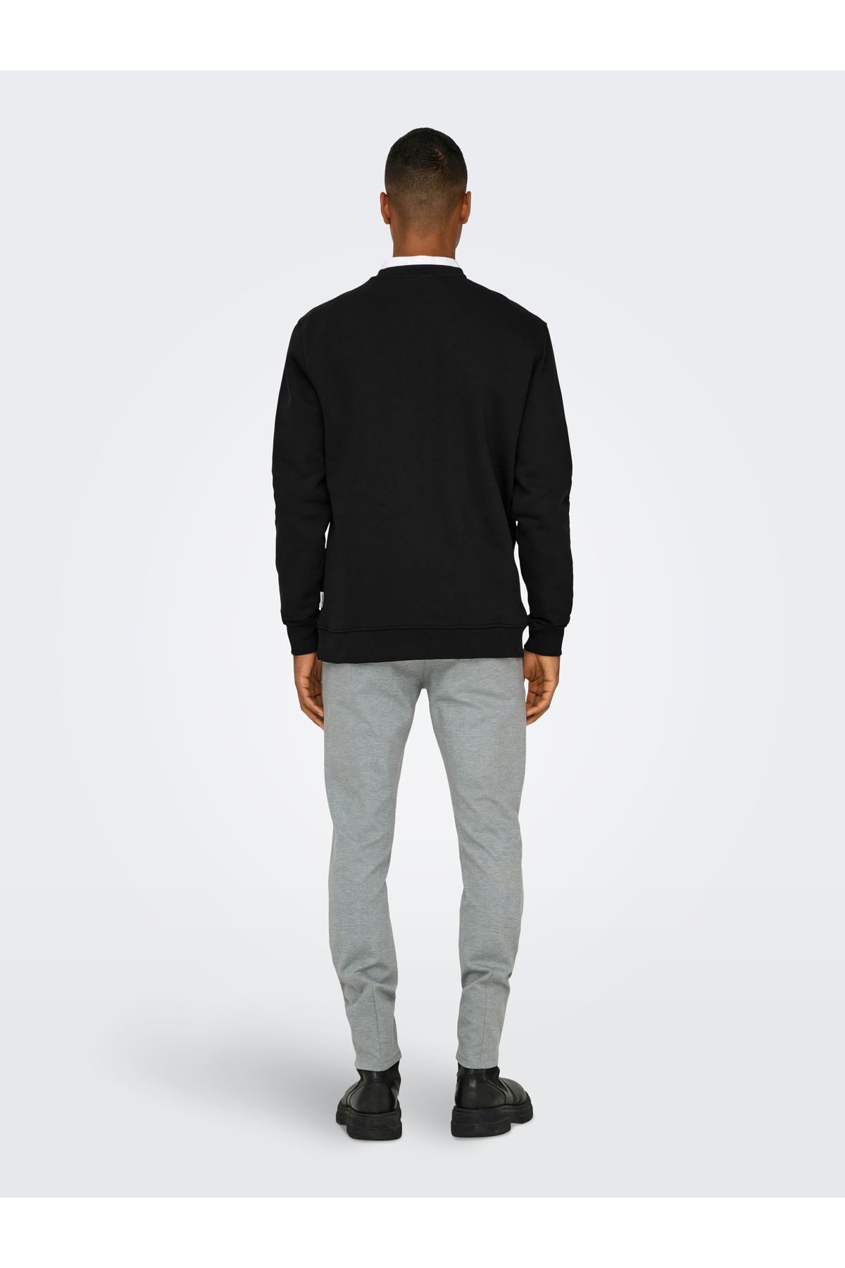 Only & Sons-Onscurated Reg Crew Neck Sweatshirt - Noos Black(C-N10) 22030923 4