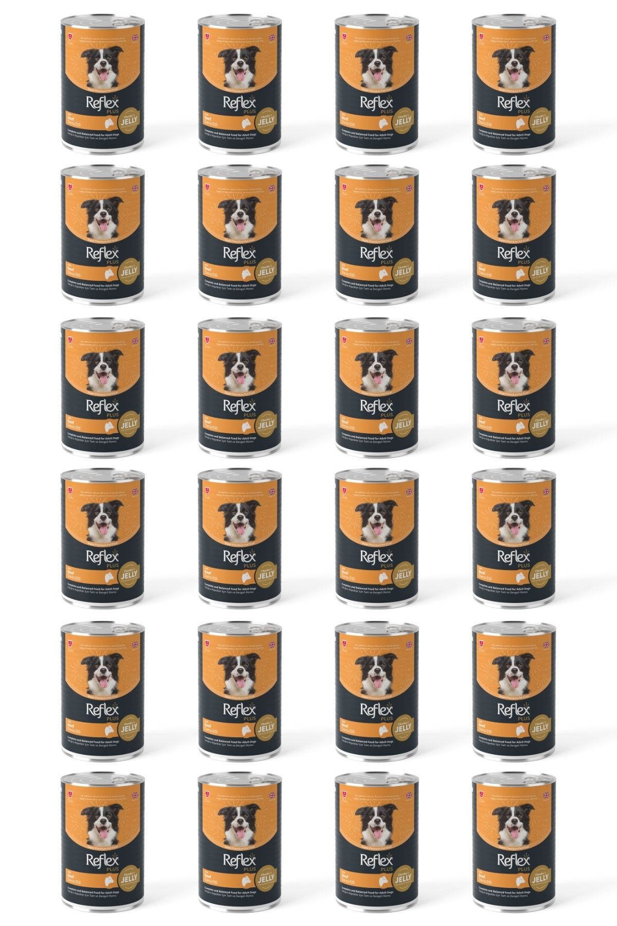 Reflex Reflex Plus Biftekli Et Parçacıklı Köpek Konservesi 400 Gr 24'LÜ SET