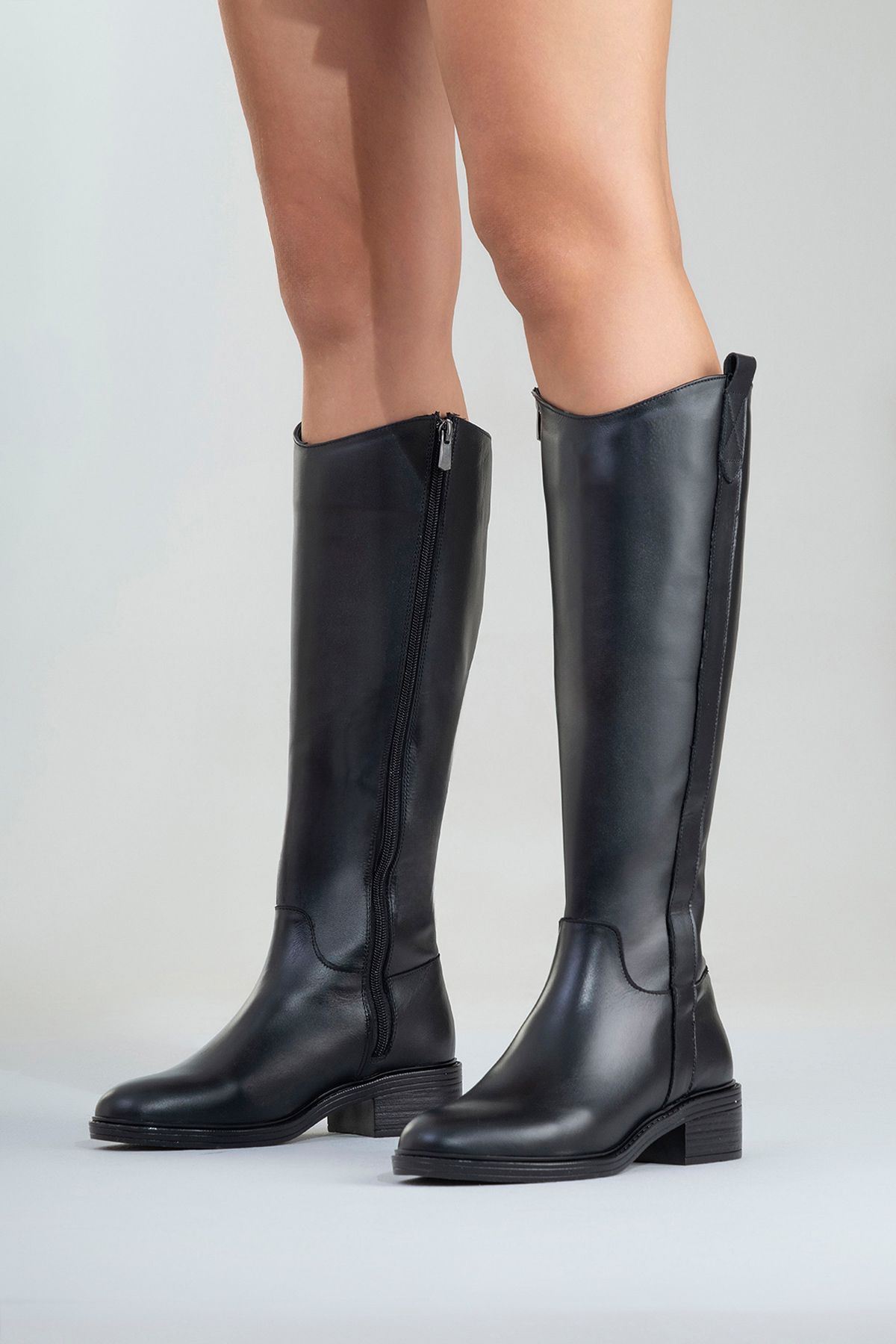 LuviShoes-Dámské boty z pravé kůže Acro Black Skin 5